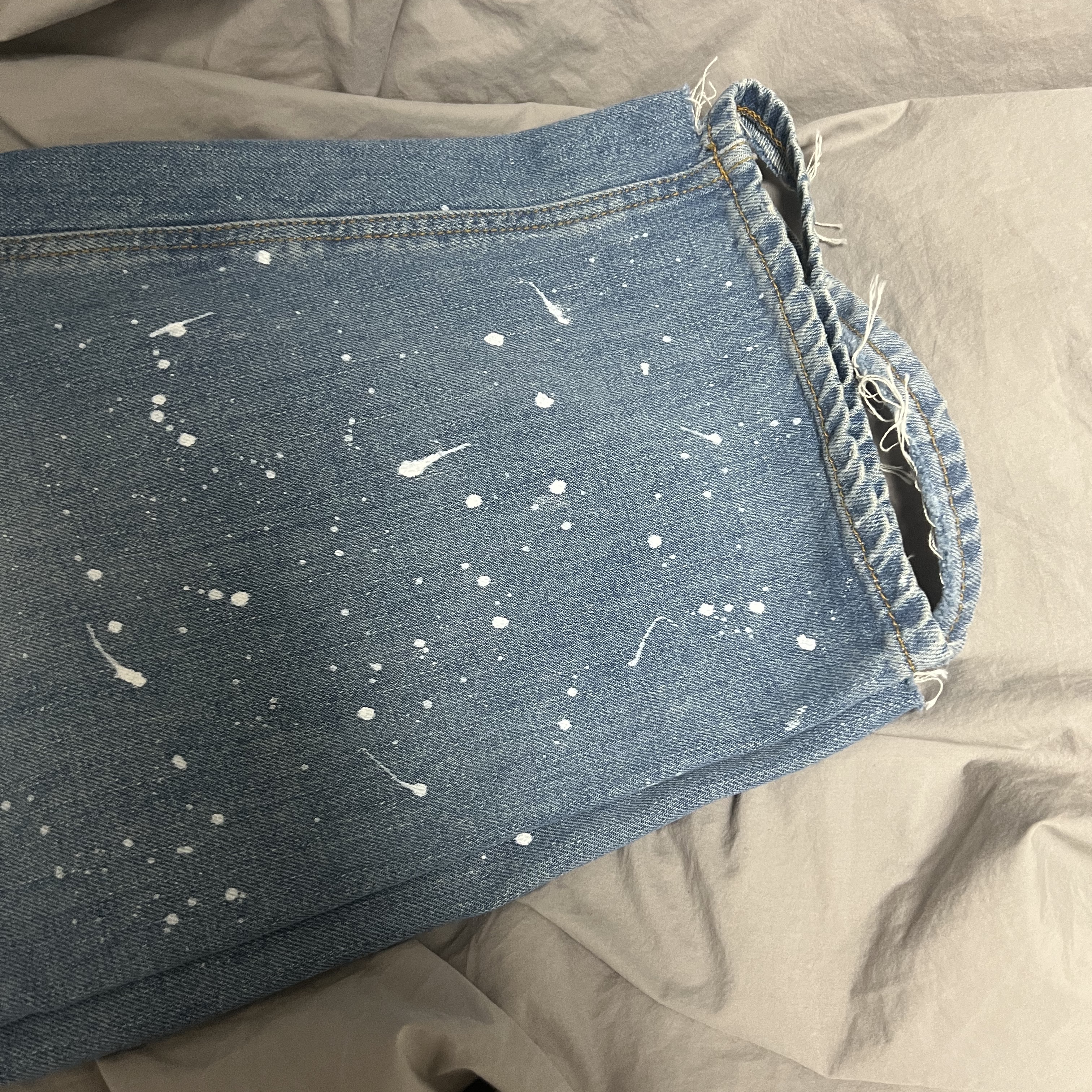 Zara x Ader Error Patchwork Jeans Blue 착용 스타일 - 2