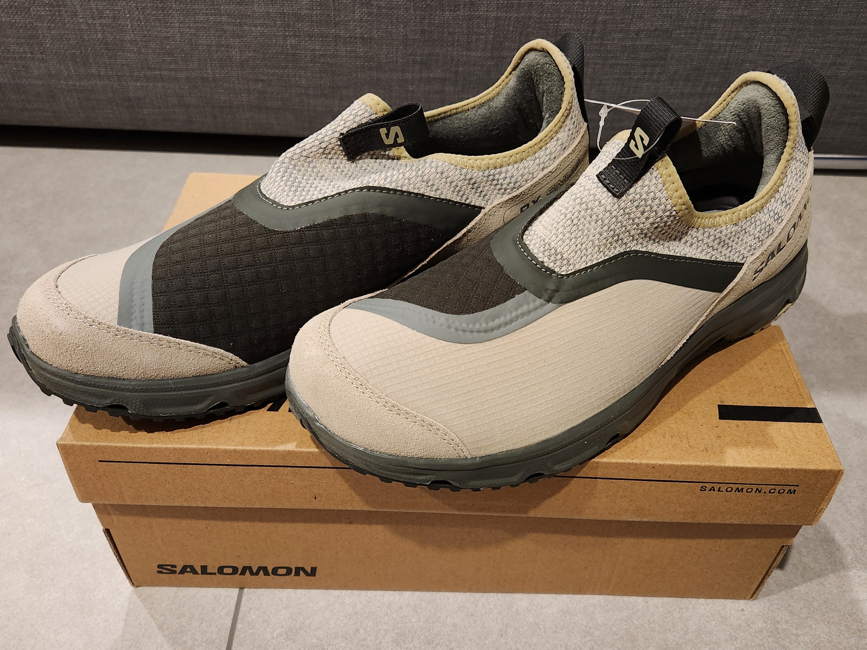 Salomon RX Snug Moss Gray 착용 스타일