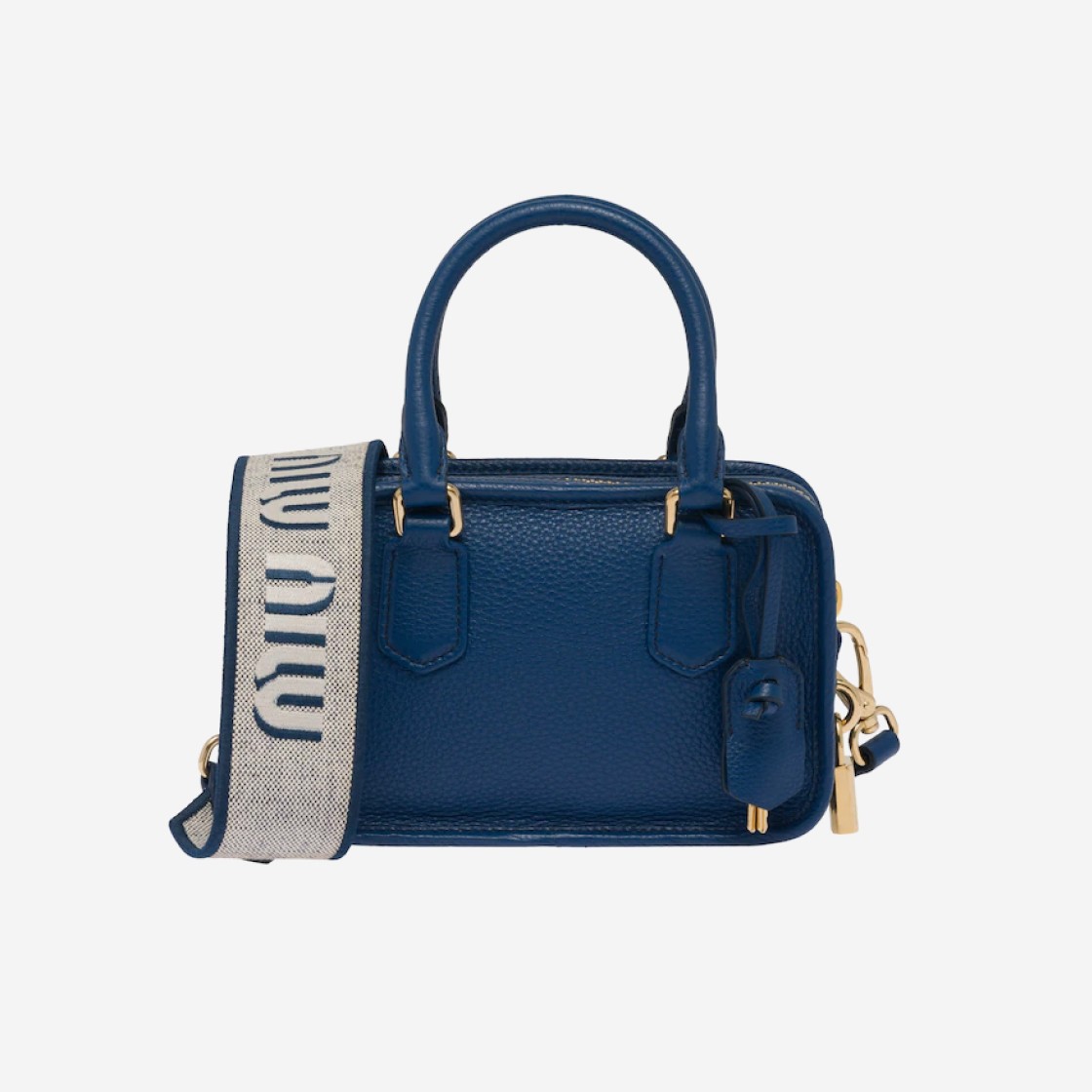 Miu Miu Leather Shoulder Strap Top Handle Bag Bluette 상세 이미지 3