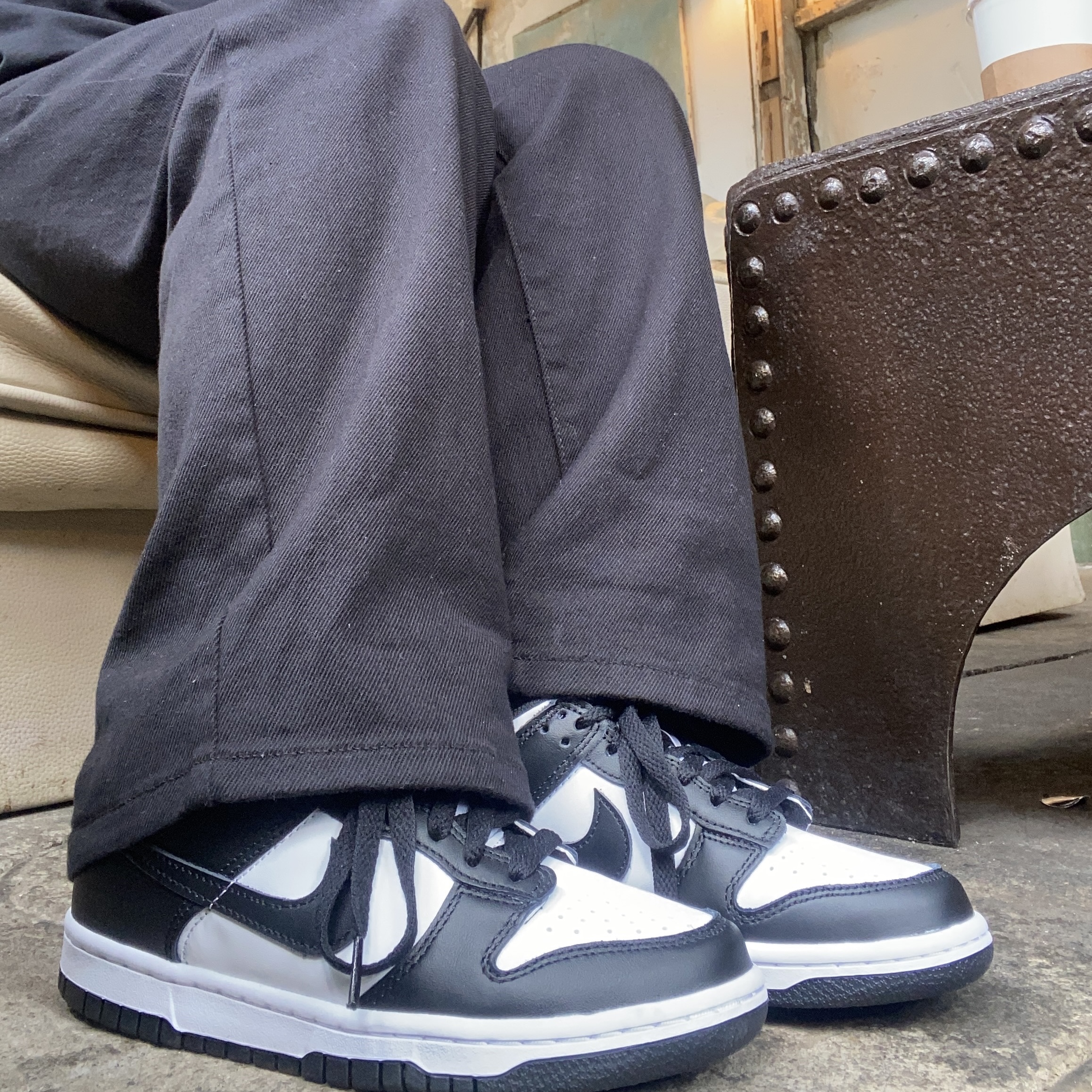 (GS) Nike Dunk Low Black 착용 스타일