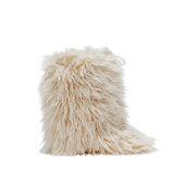 (W) Moon Boot Faux Fur Icon Boot Covers Cream