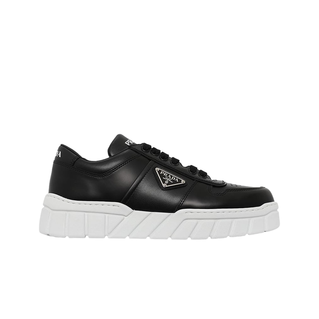 프라다 레더 스니커즈 블랙(Prada Leather Sneakers Black) - 1