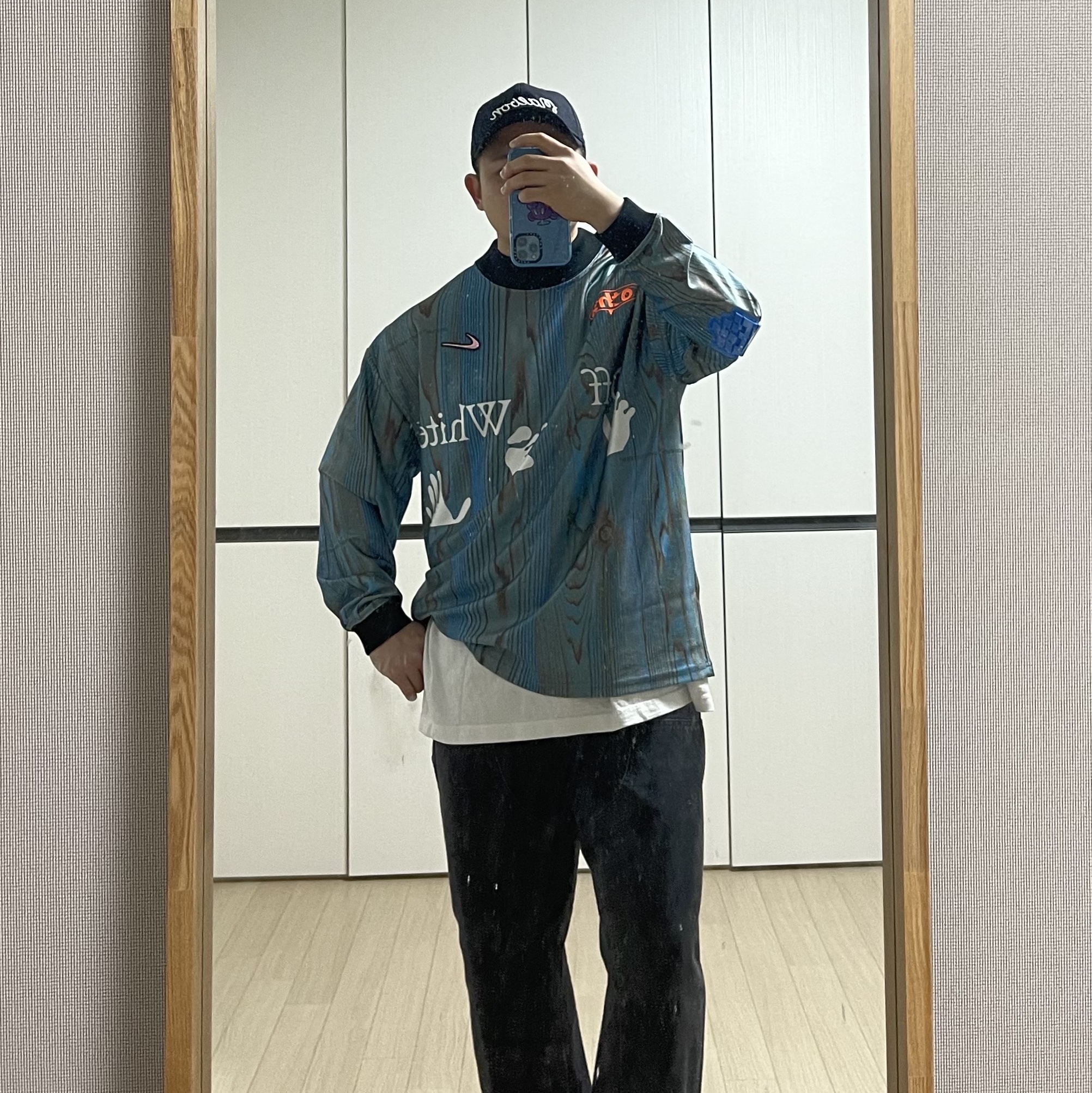 Nike x Off-White NRG Jersey Imperial Blue - Asia 착용 스타일 - 1