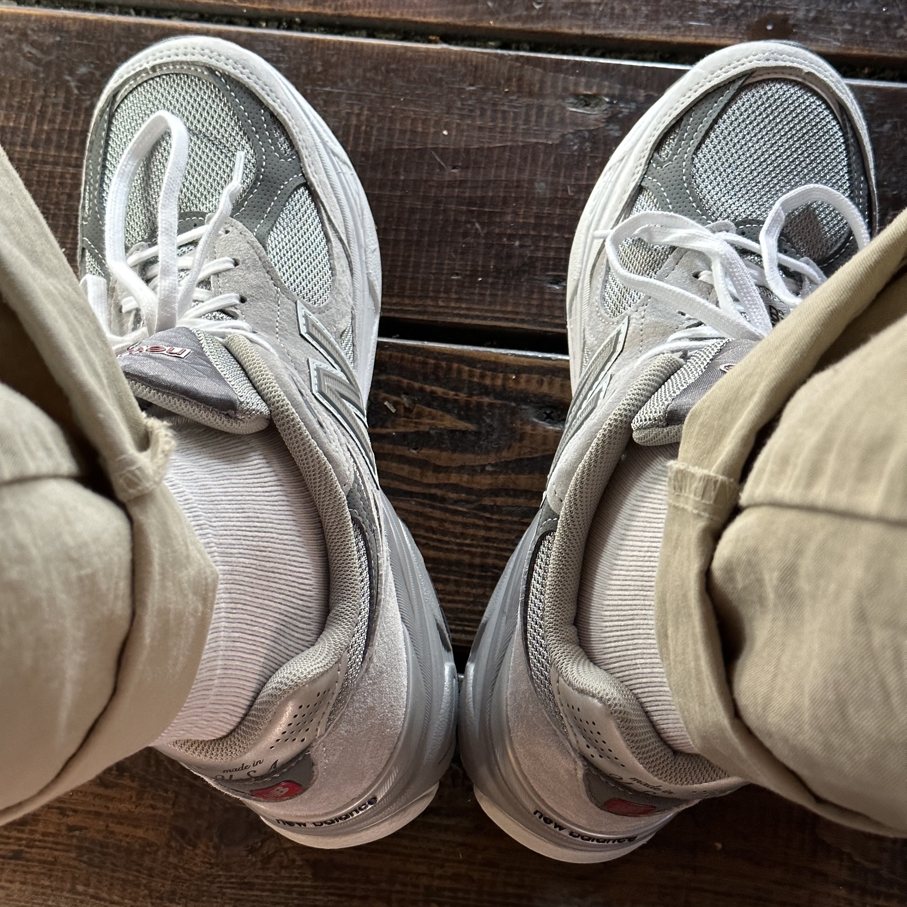 New Balance 990v3 Made in USA Grey - D Standard 착용 스타일