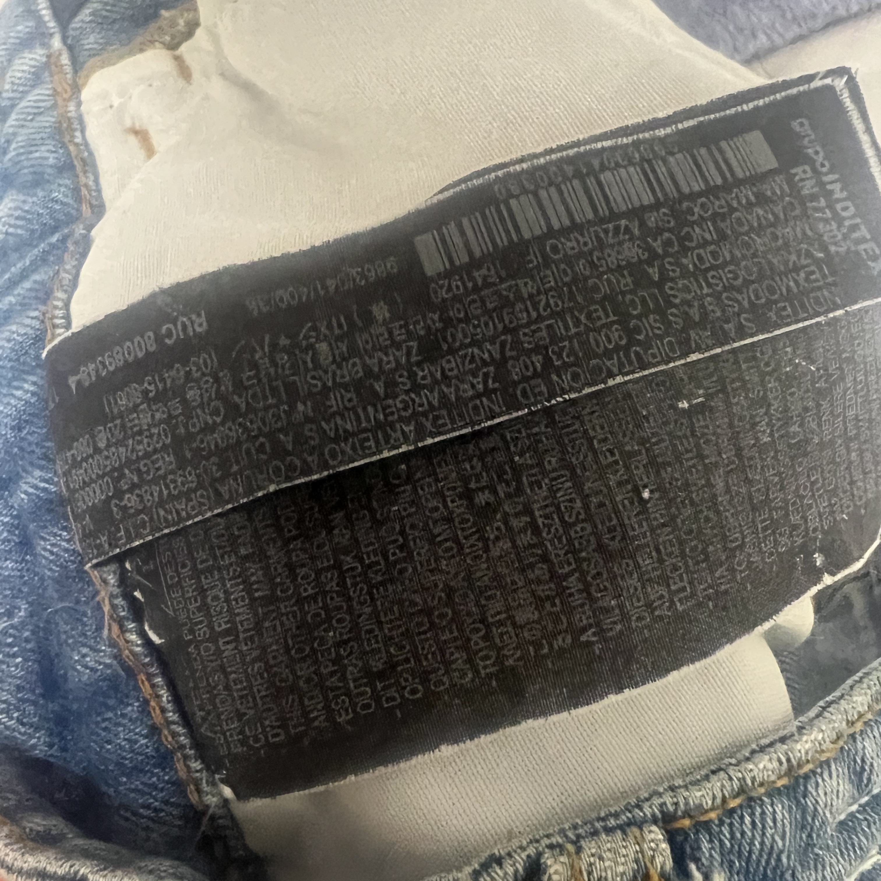 Zara x Ader Error Patchwork Jeans Blue 착용 스타일 - 3