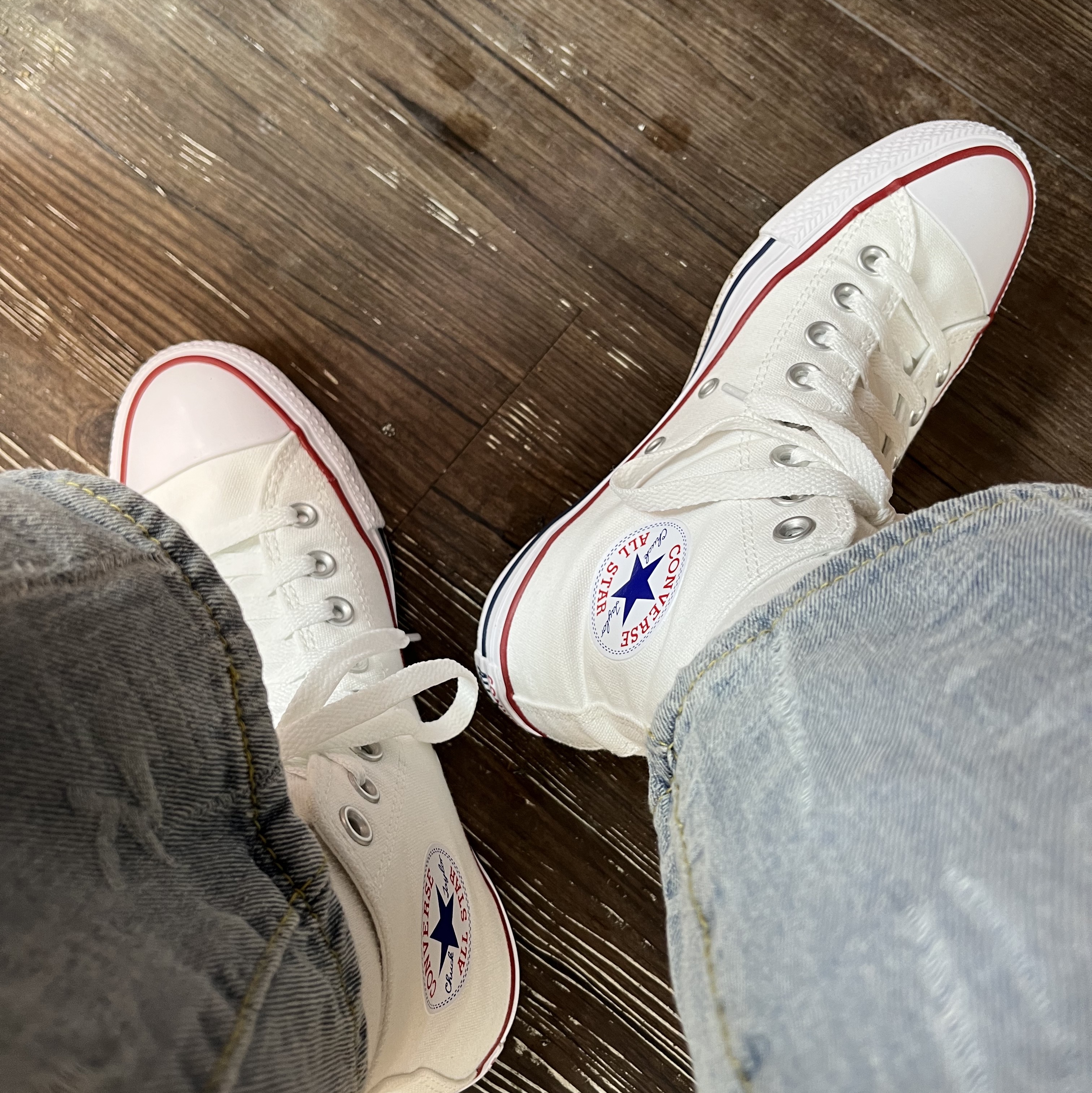 Converse Chuck Taylor All Star Hi Classic Optical White 착용 스타일