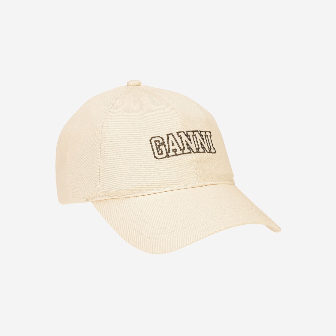 (W) Ganni Logo Cap Egret 상세 이미지 1