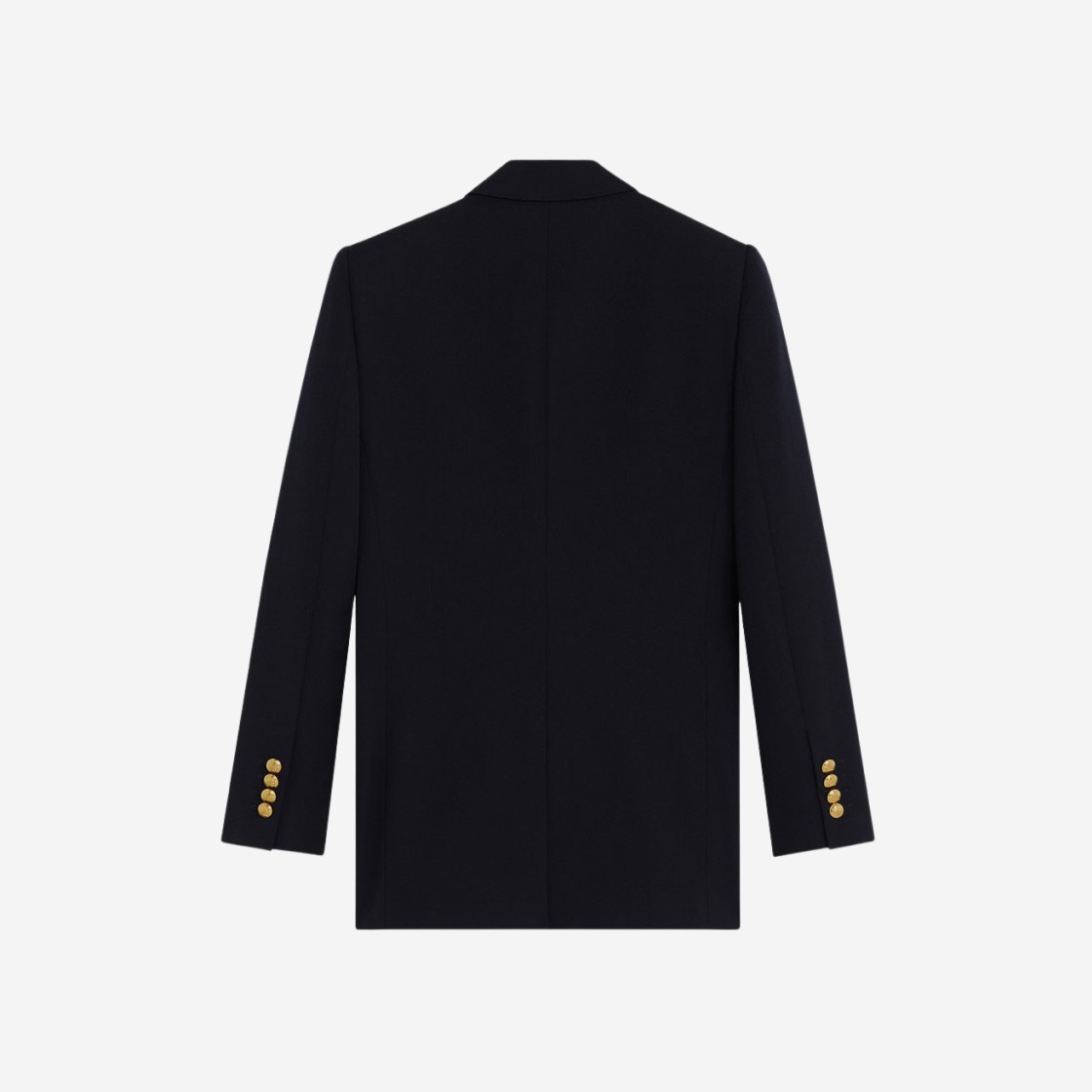 (W) Celine Long Jacket in Diagonal Wool Navy 상세 이미지 2