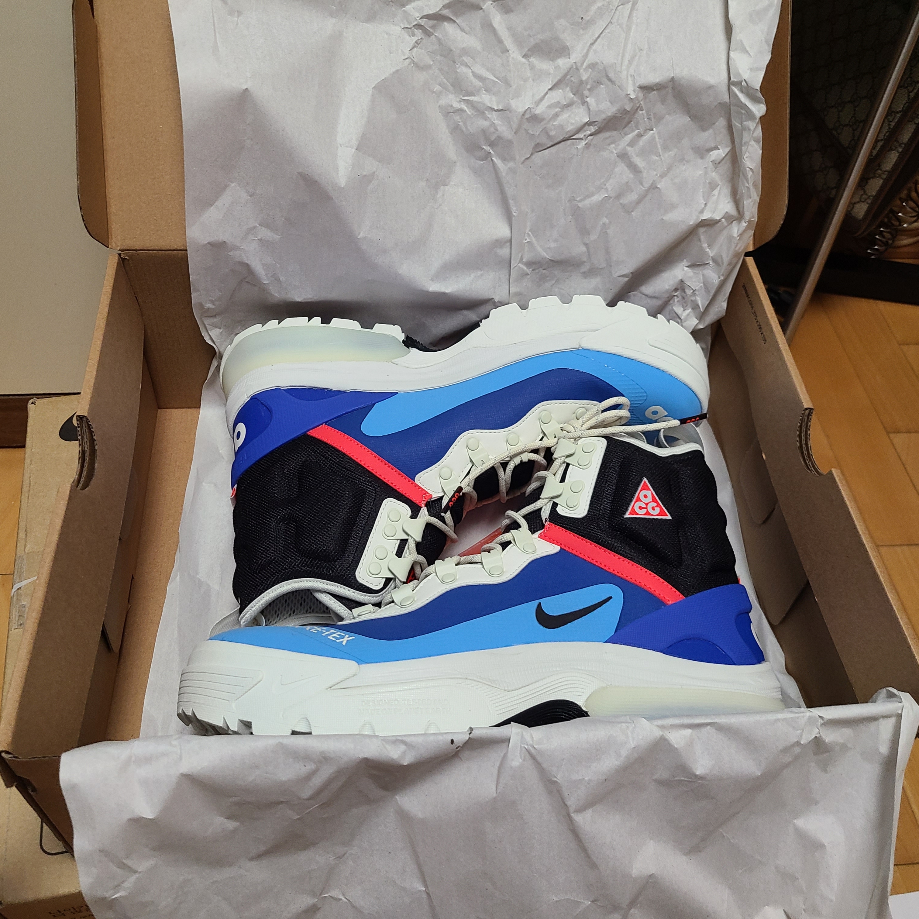 Nike ACG Air Zoom Gaiadome Gore-Tex Hyper Royal 착용 스타일 - 1