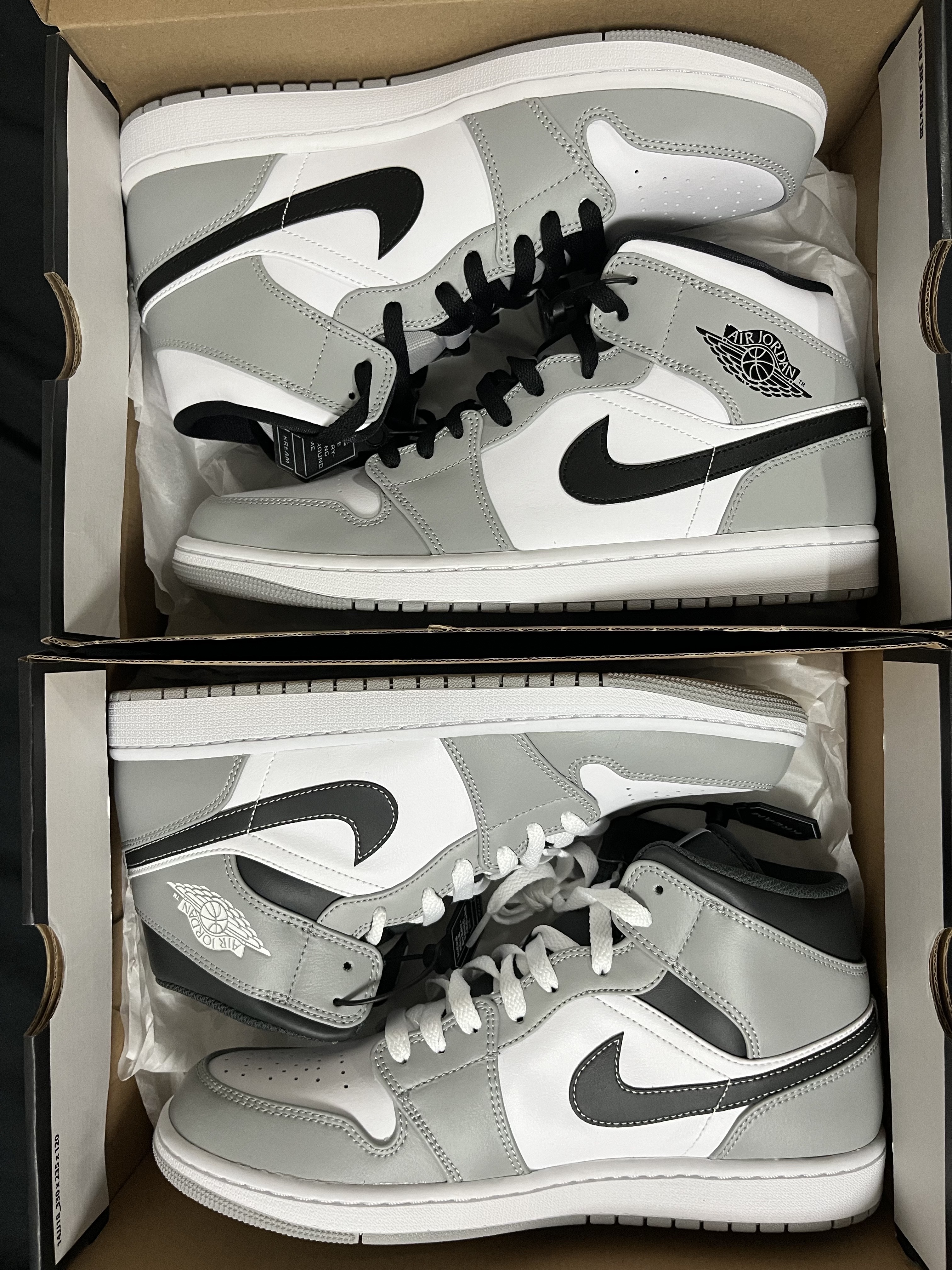 Jordan 1 Mid Light Smoke Grey, Jordan 1 Mid Light Smoke Grey Anthracite 착용 스타일