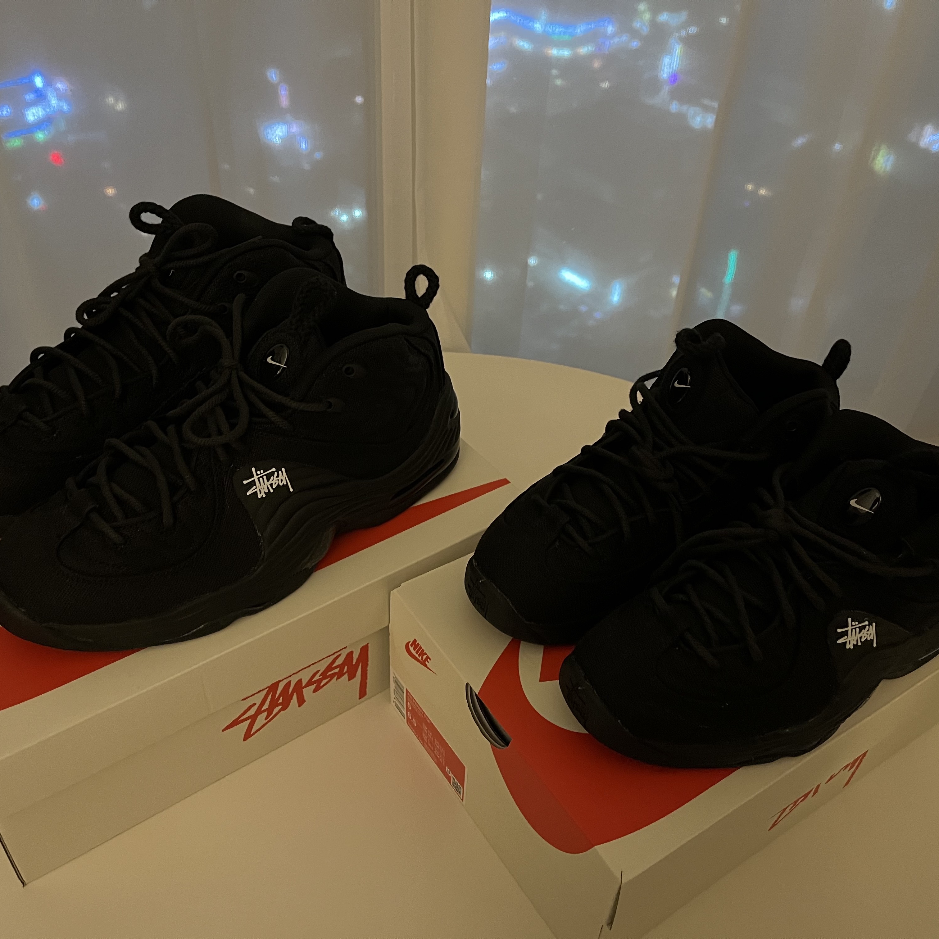 Nike x Stussy Air Penny II Black 착용 스타일 - 2