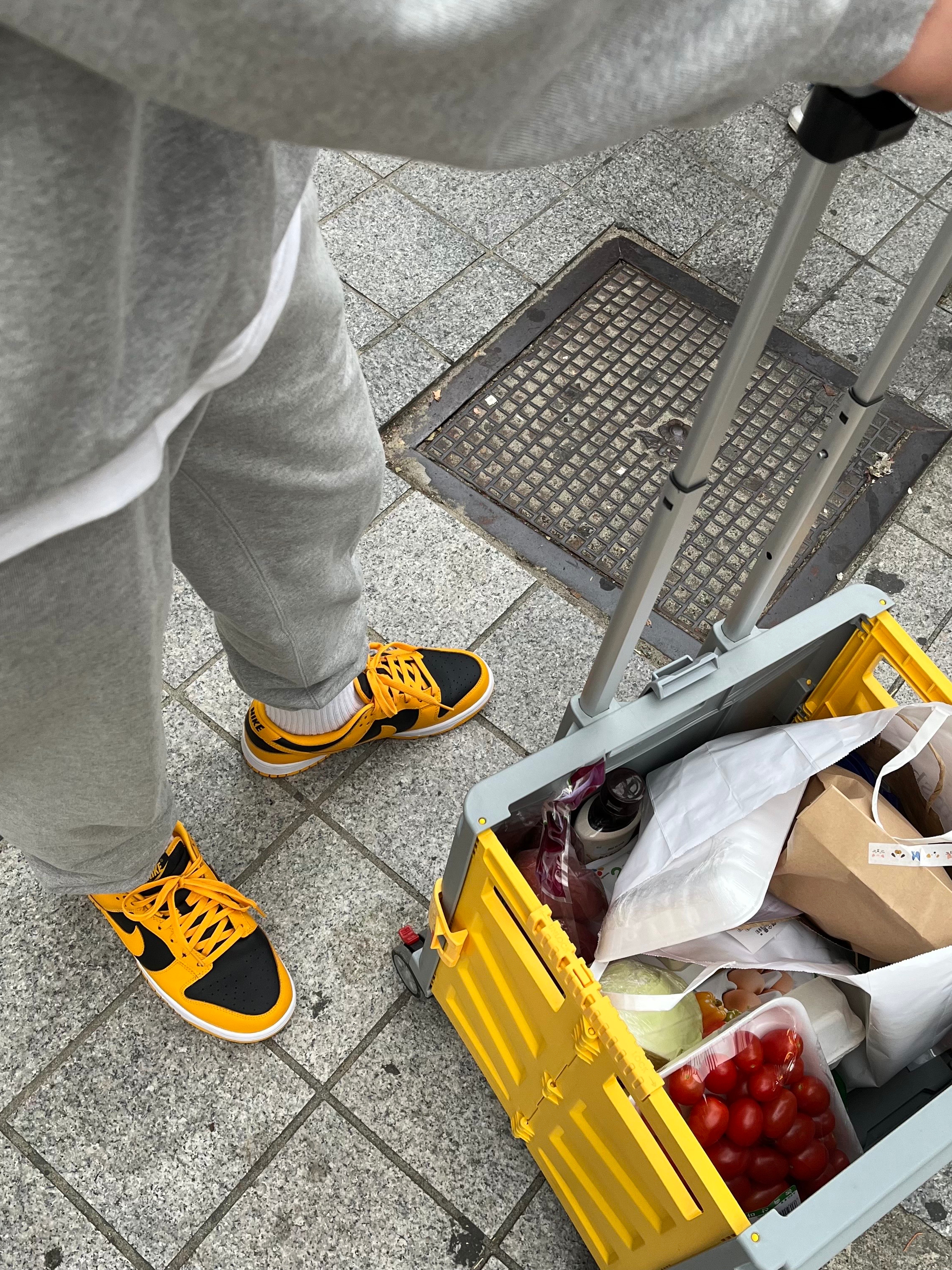 Nike Dunk Low Retro Championship Goldenrod 착용 스타일
