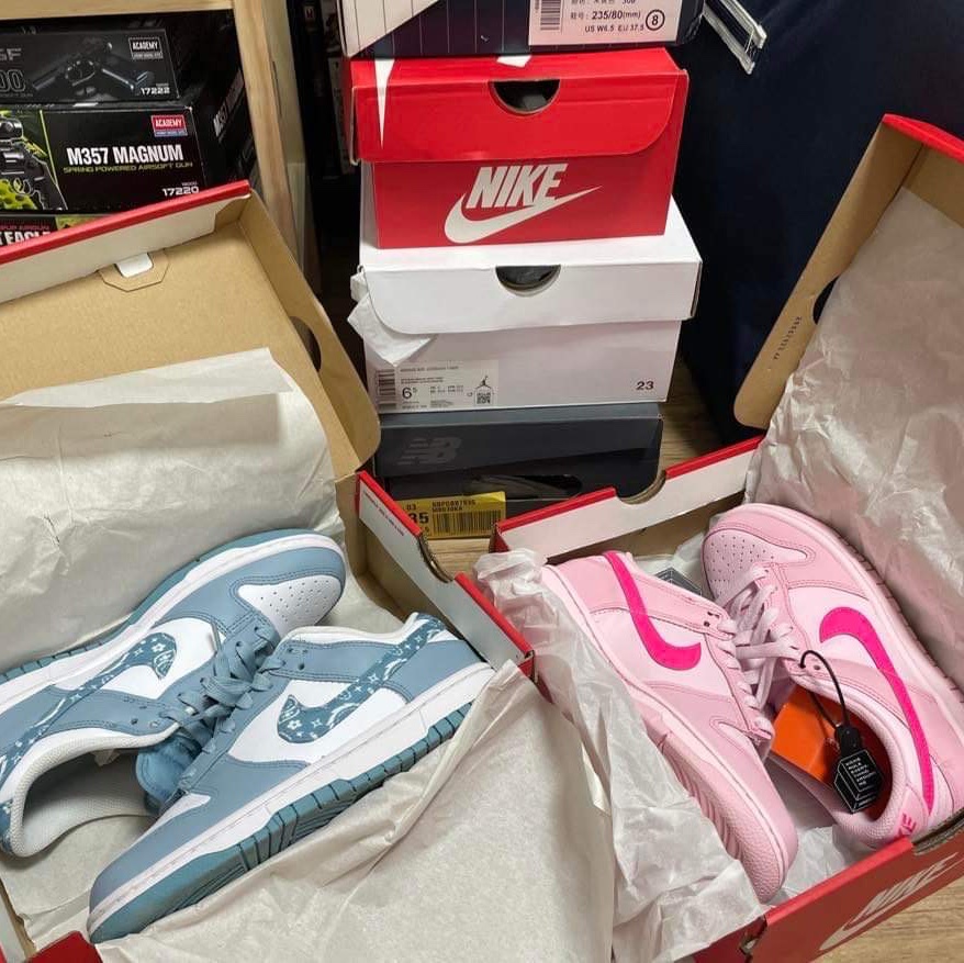 (GS) Nike Dunk Low Triple Pink 착용 스타일