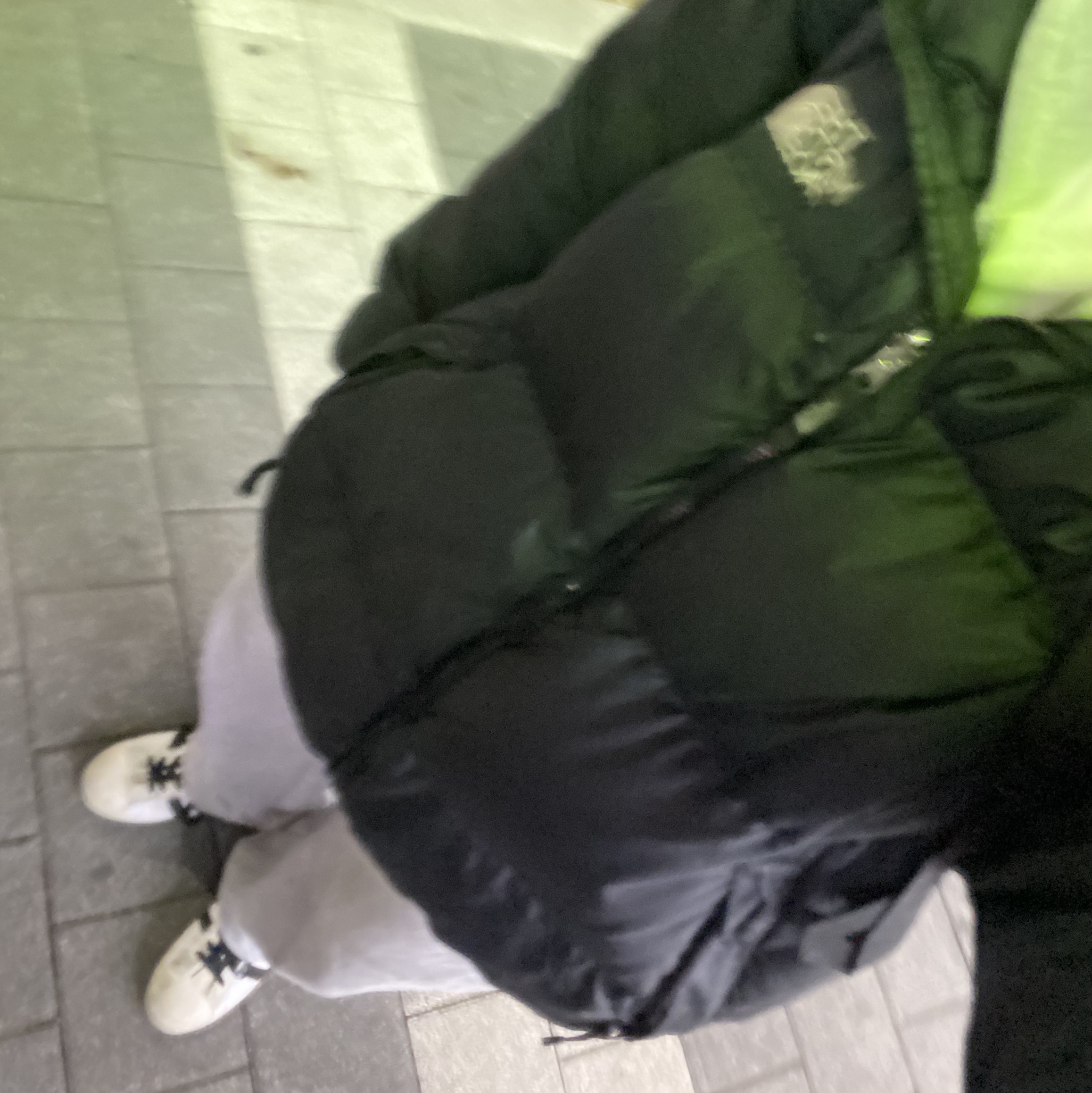 The North Face 1996 Eco Nuptse Jacket Black, Adidas x Parley Superstar White 착용 스타일