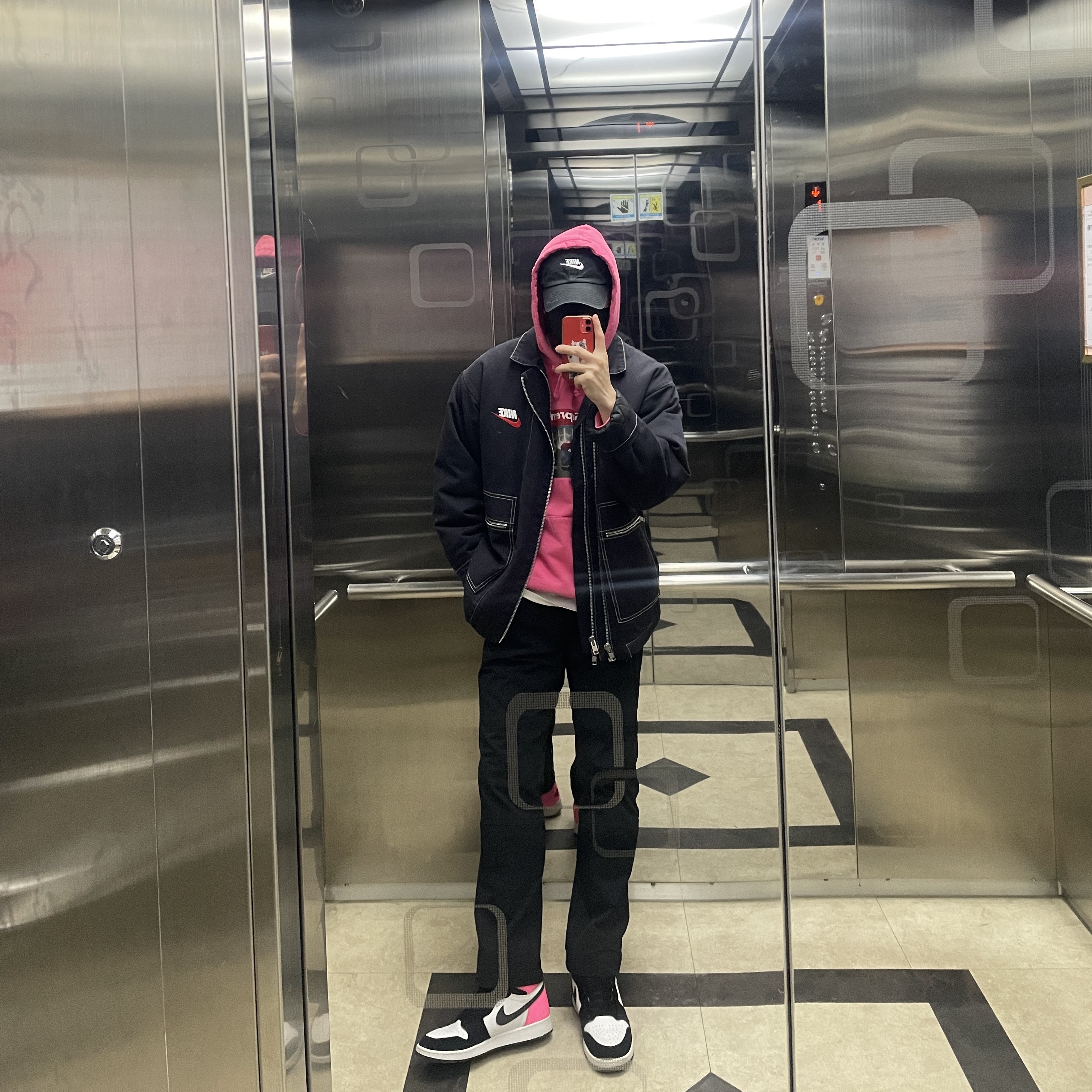 Supreme x Nike Double Zip Quilted Work Jacket Black - 18FW, (GS) Jordan 1 Retro Valentine Day 2017 착용 스타일