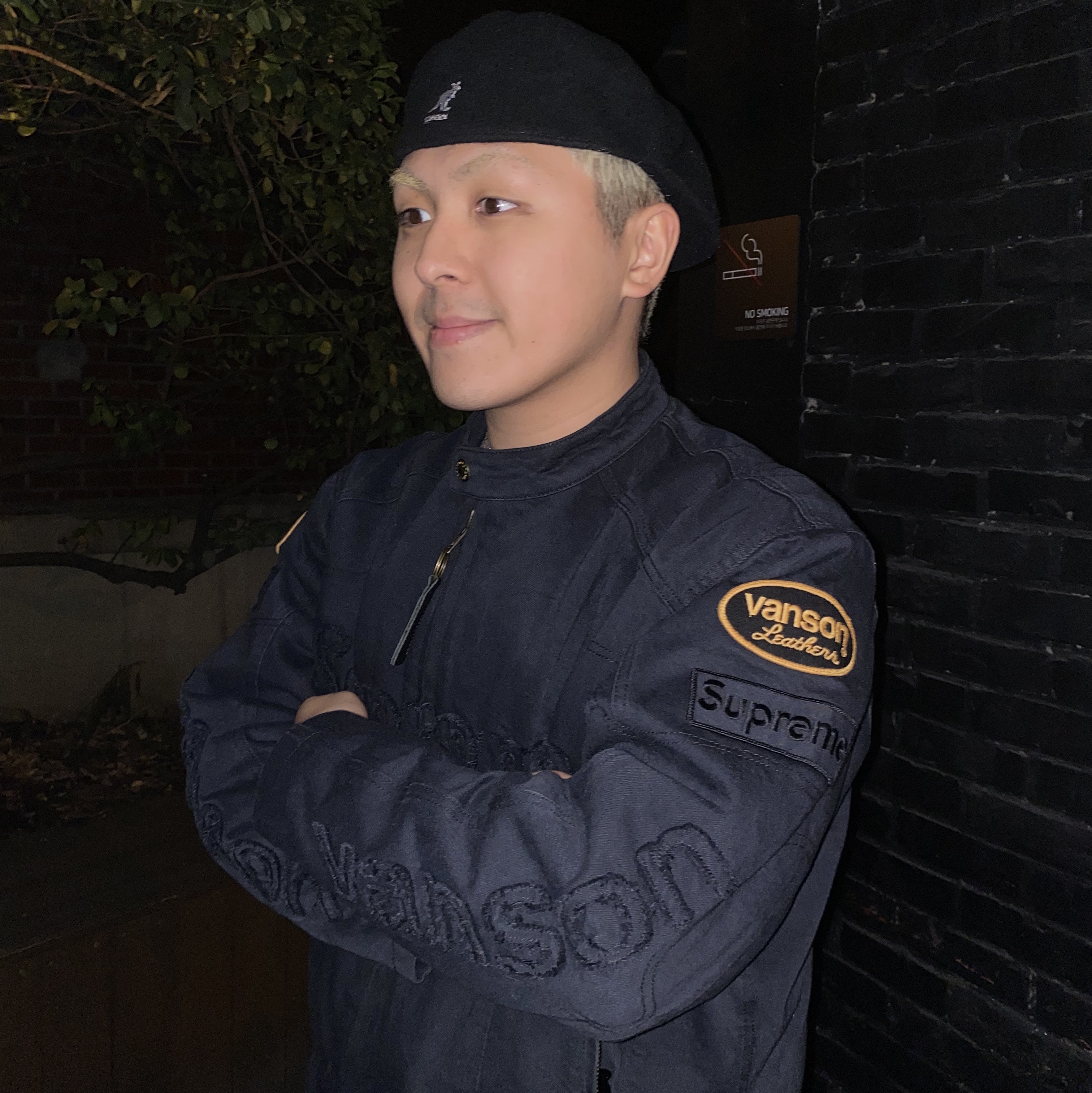 Supreme x Vanson Leathers Cordura Denim Jacket Black - 22FW 착용 스타일