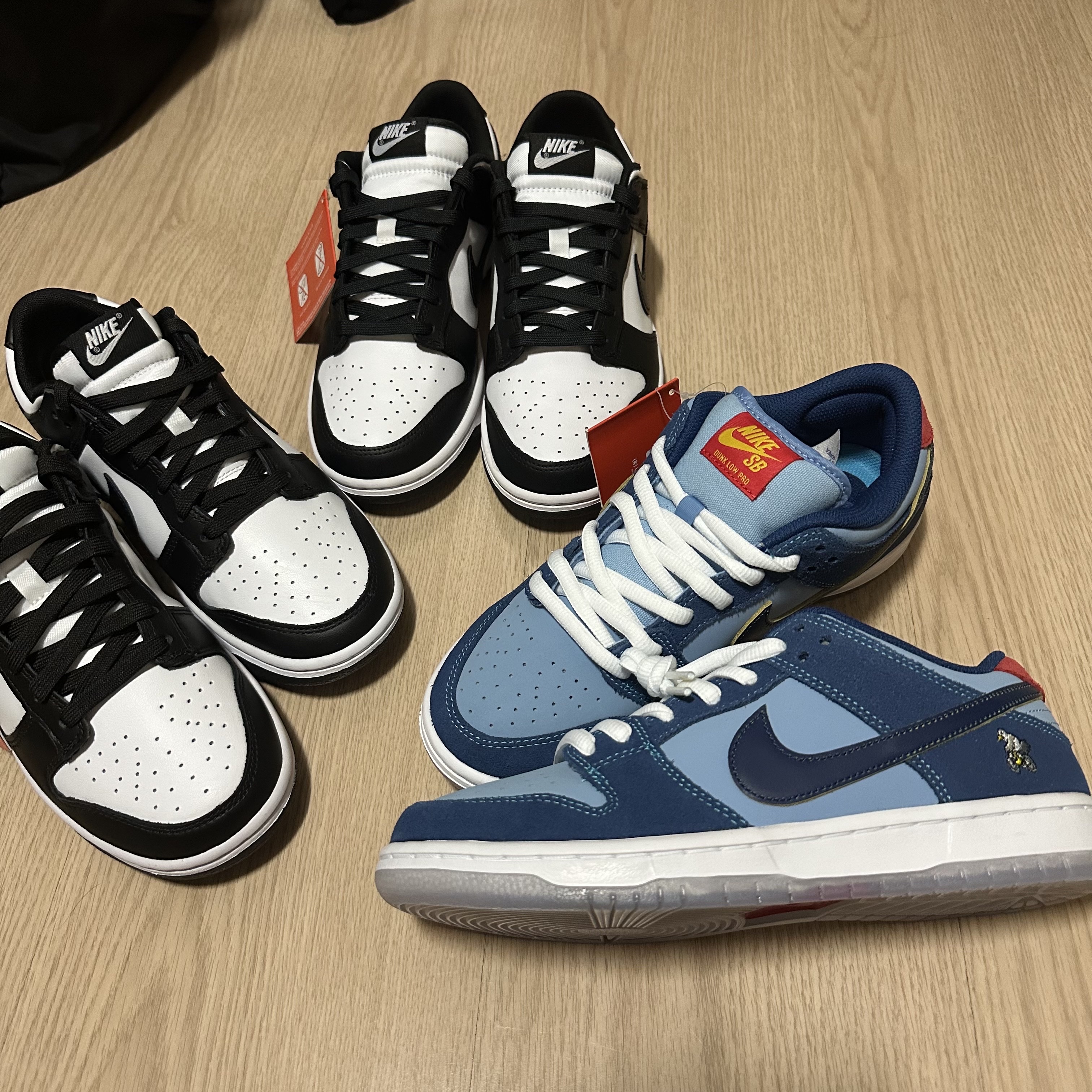Nike Dunk Low Retro Black, Nike x Why So Sad? SB Dunk Low Pro Coastal Blue 착용 스타일