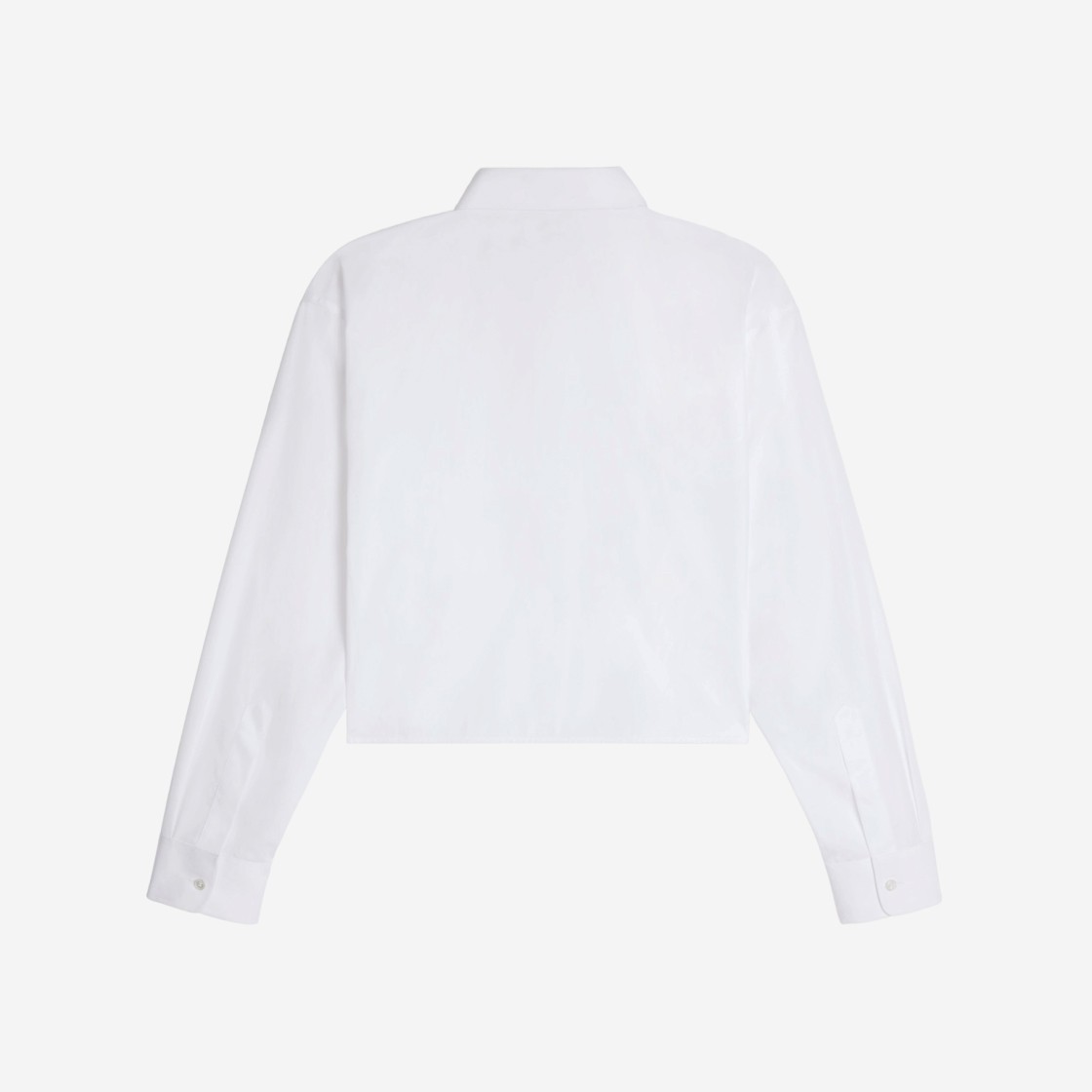 (W) Celine Cropped Shirt in Cotton Poplin White 상세 이미지 2