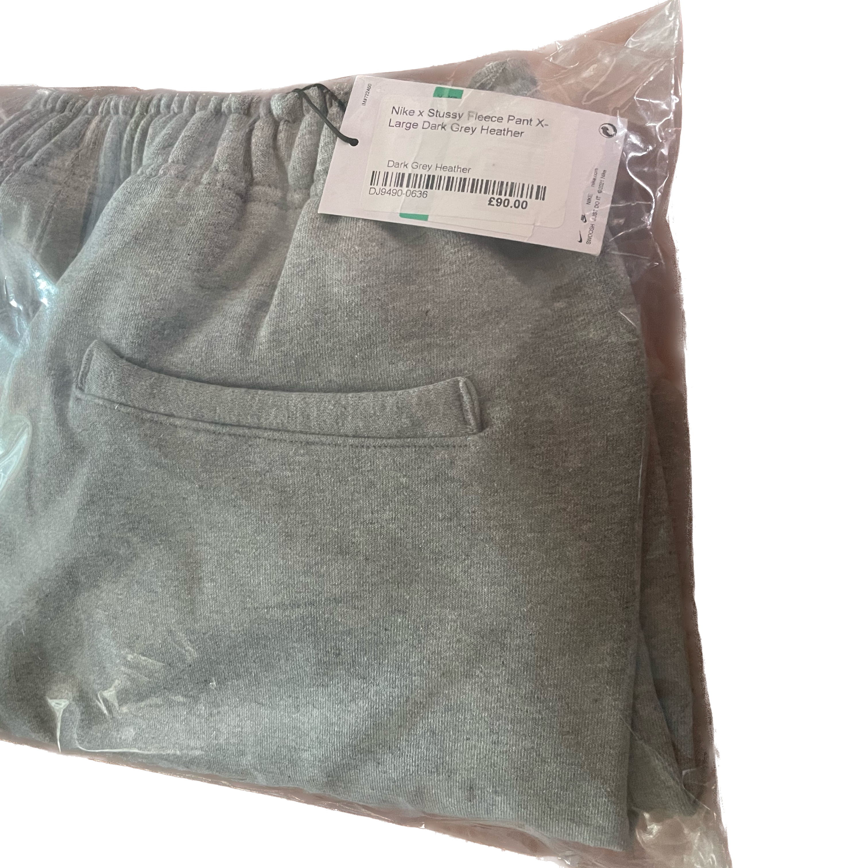 Nike x Stussy NRG RA Fleece Pants Dark Grey Heather (DJ9490-063) 착용 스타일
