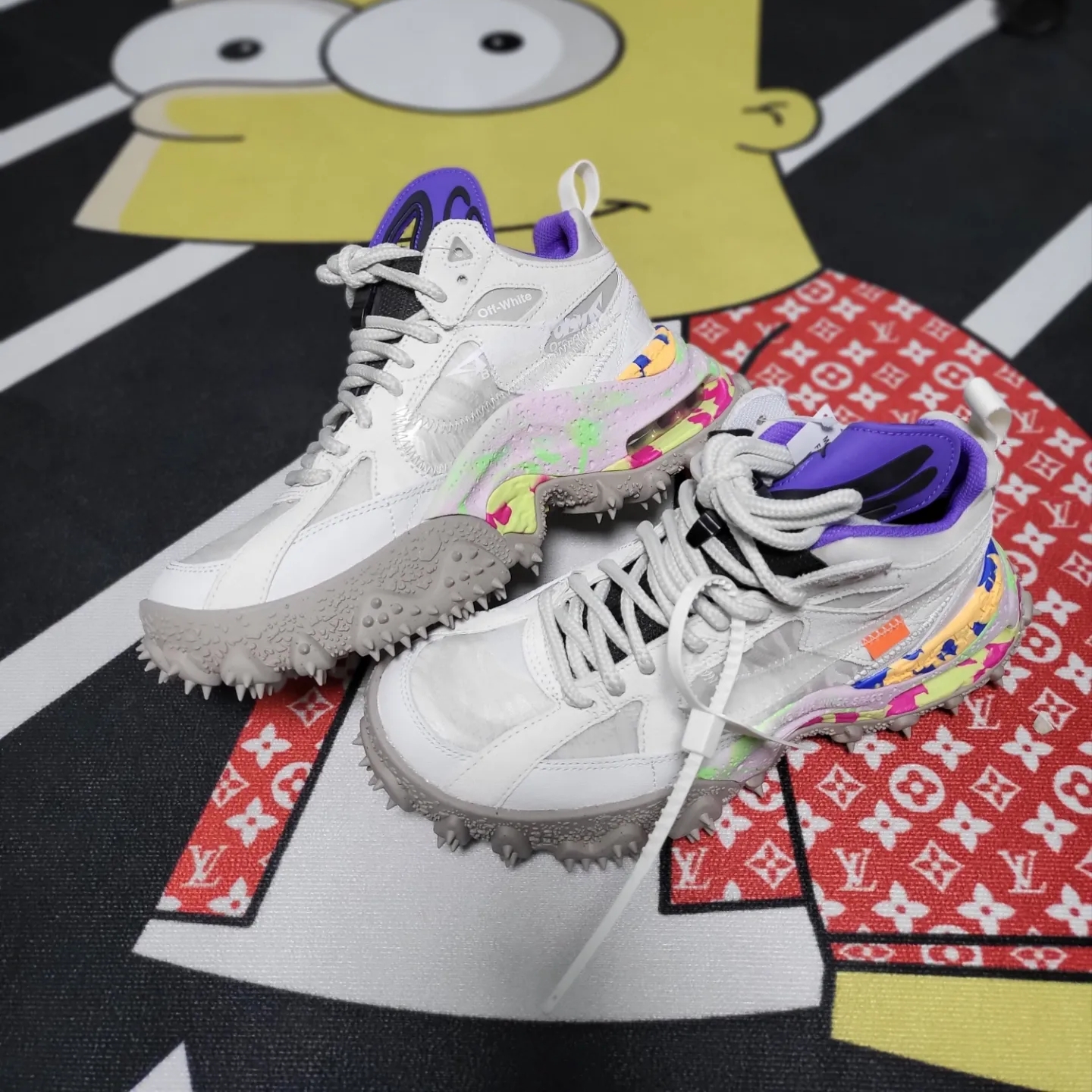 Nike x Off-White Terra Forma Summit White and Psychic Purple 착용 스타일 - 2