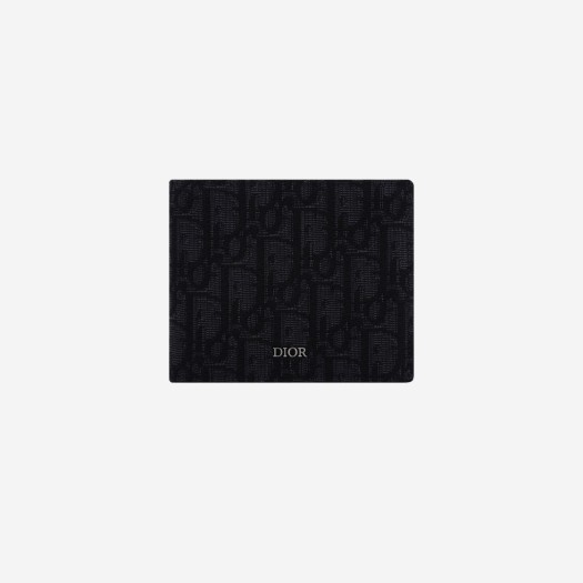 디올 지갑 블랙 디올 오블리크 자카드