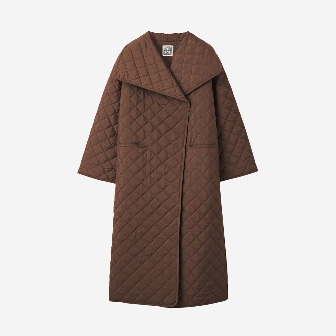 (W) Toteme Signature Quilted Coat Saddle Brown 상세 이미지 1