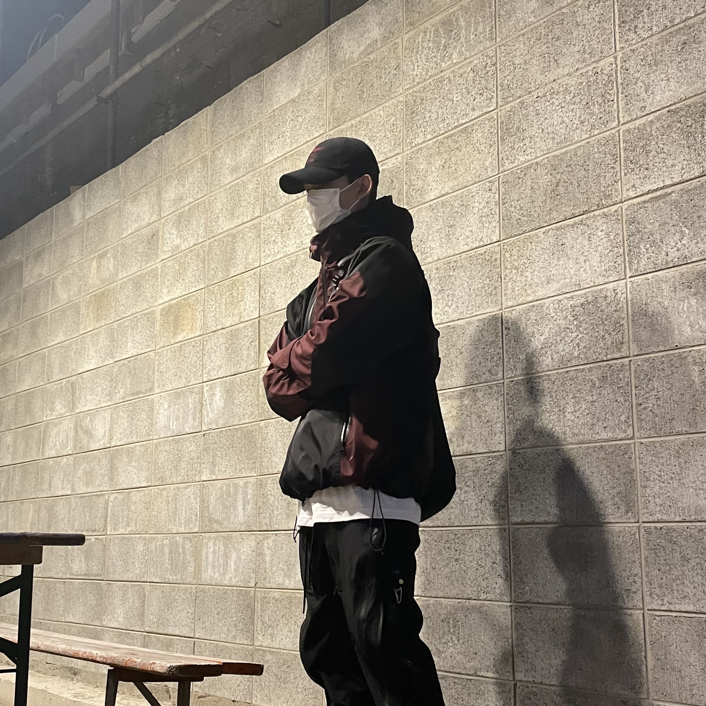 Undermycar Kame Multi Zip Turtle Shell Parka Hot Rod - 22FW, Undermycar Stuttgart Vintage Washing Ball Cap Black Red - 22SS 착용 스타일 - 2