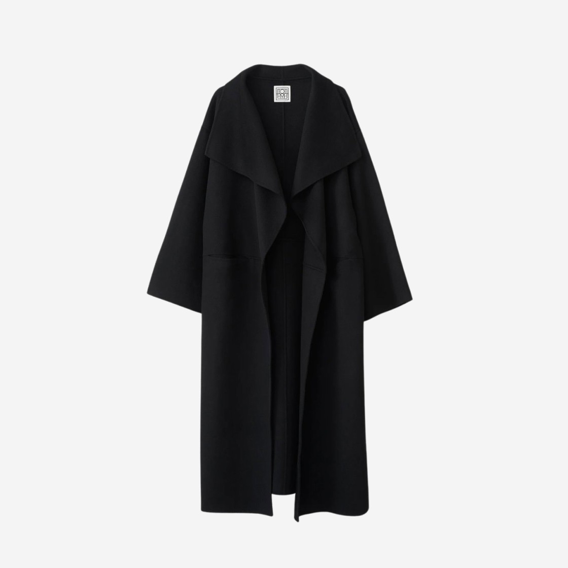 (W) Toteme Signature Wool Cashmere Coat Black 상세 이미지 1