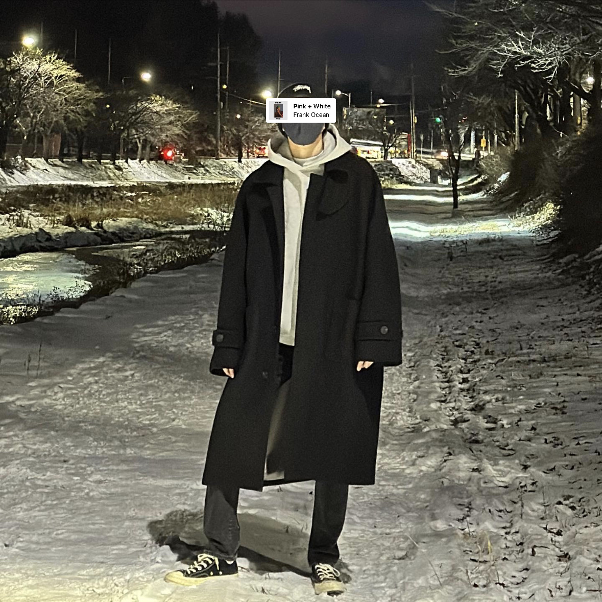 Nike x Stussy Cuff Beanie, Undermycar Legion.02 Balmacaan Oversized Wool Coat Black 착용 스타일