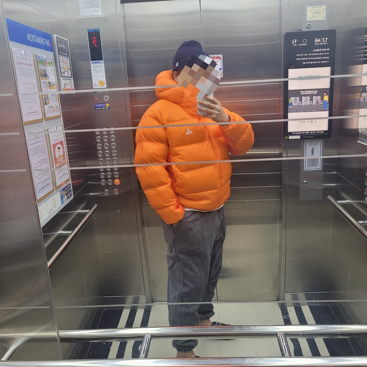 Nike ACG Therma-Fit ADV Lunar Lake Puffer Jacket Safety Orange - Asia 착용 스타일 - 1