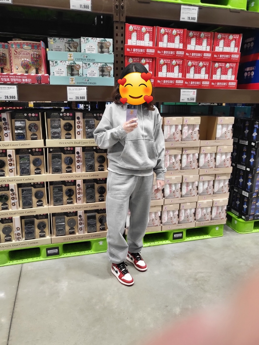 (W) Nike NRG Solo Swoosh Fleece Pants Dark Grey Heather - Asia, Nike NRG Solo Swoosh Fleece Hoodie Dark Grey Heather - US/EU 착용 스타일
