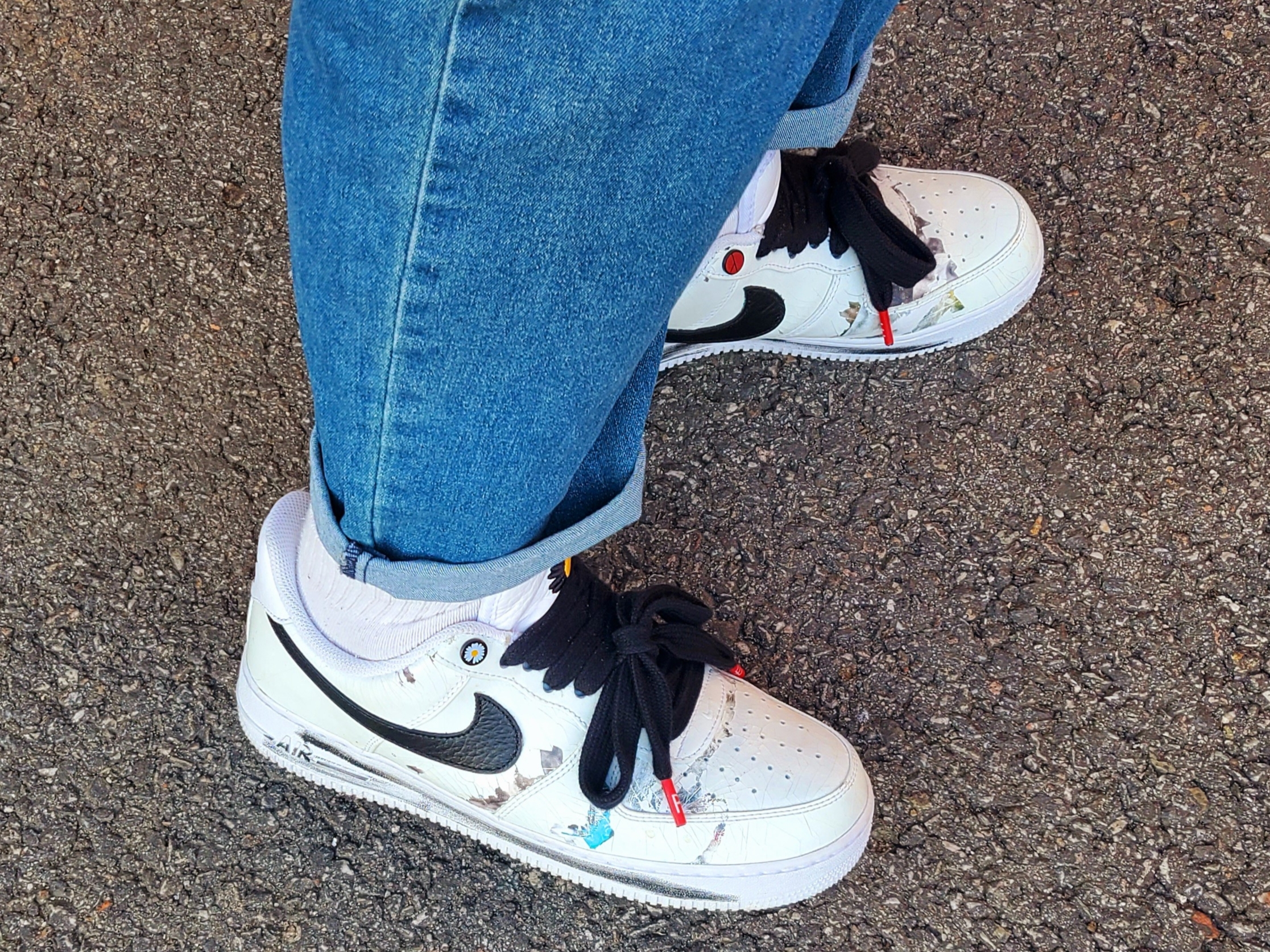 Nike x Peaceminusone Air Force 1 Low Para-Noise 2.0 착용 스타일 - 1