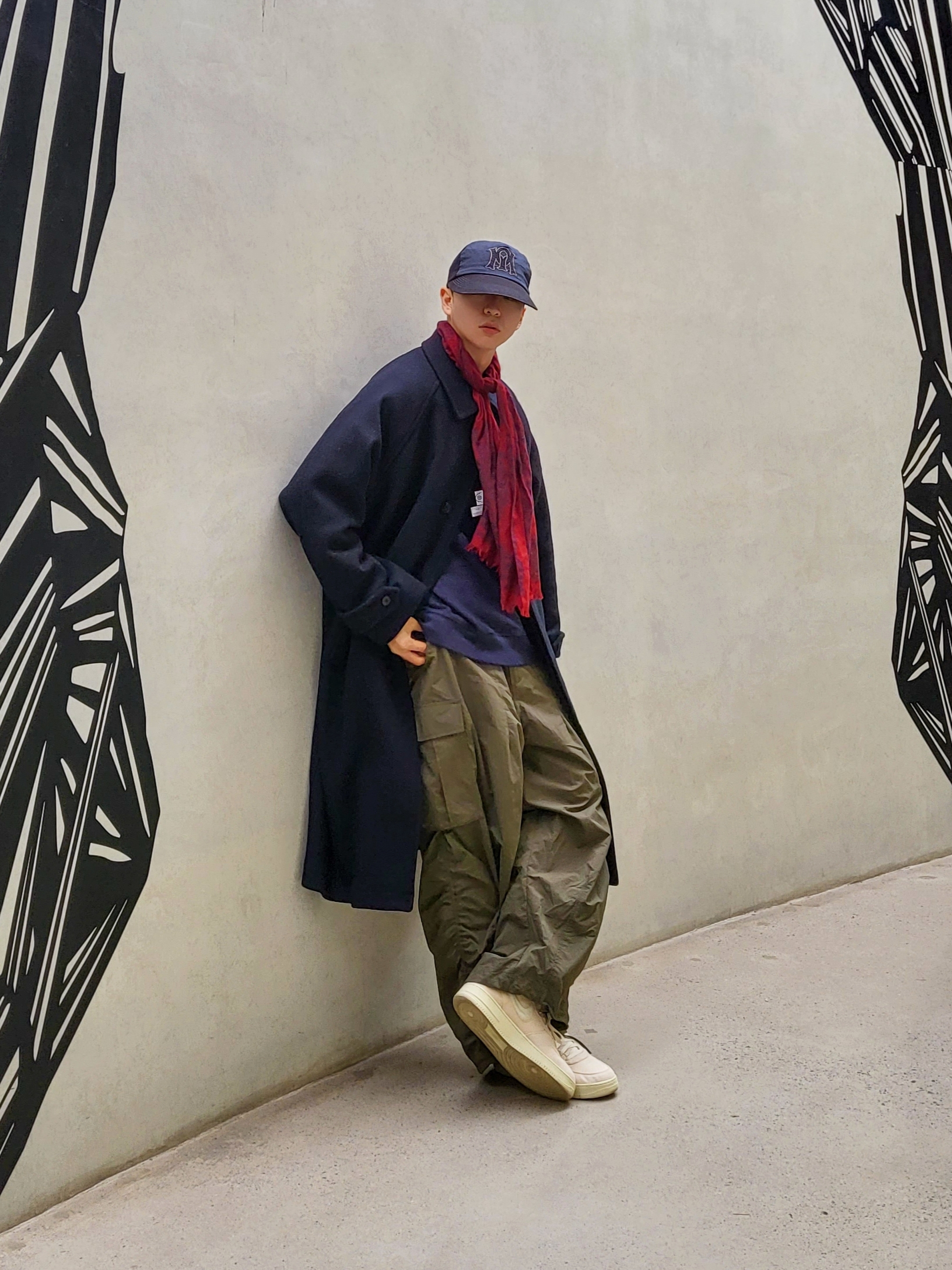 Nike x Stussy Air Force 1 '07 Mid SP Fossil 착용 스타일 - 2