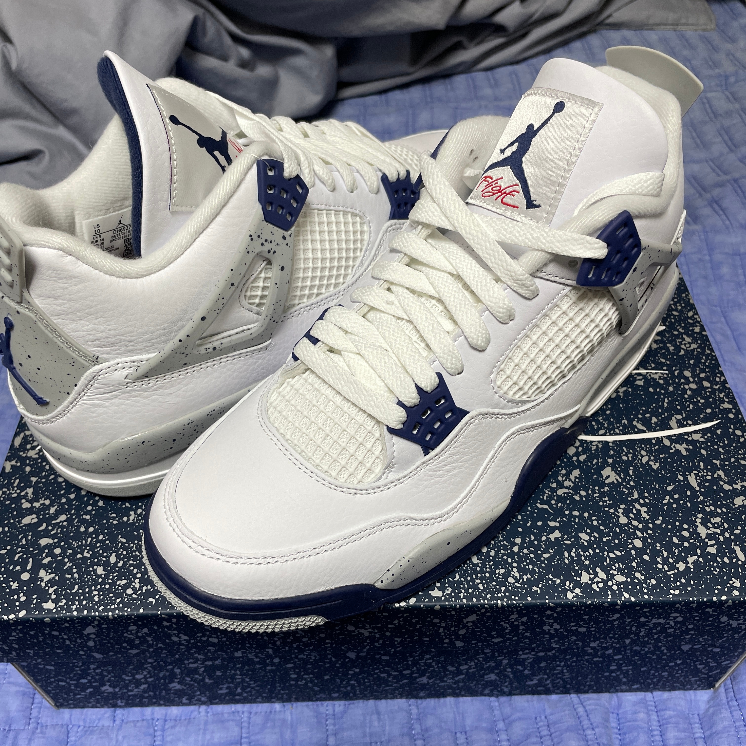 Jordan 4 Retro Midnight Navy 착용 스타일 - 1