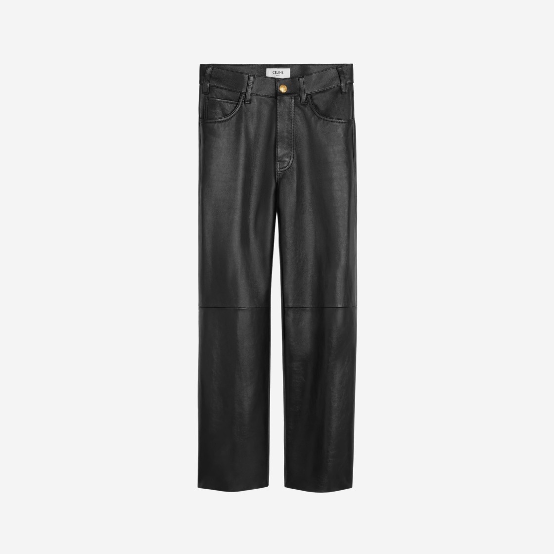 (W) Celine Kitty Jeans in Soft Lambskin Black 상세 이미지 1