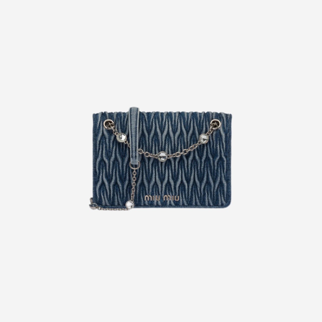 Miu Miu Matelasse Denim Mini Bag Blue 상세 이미지 1