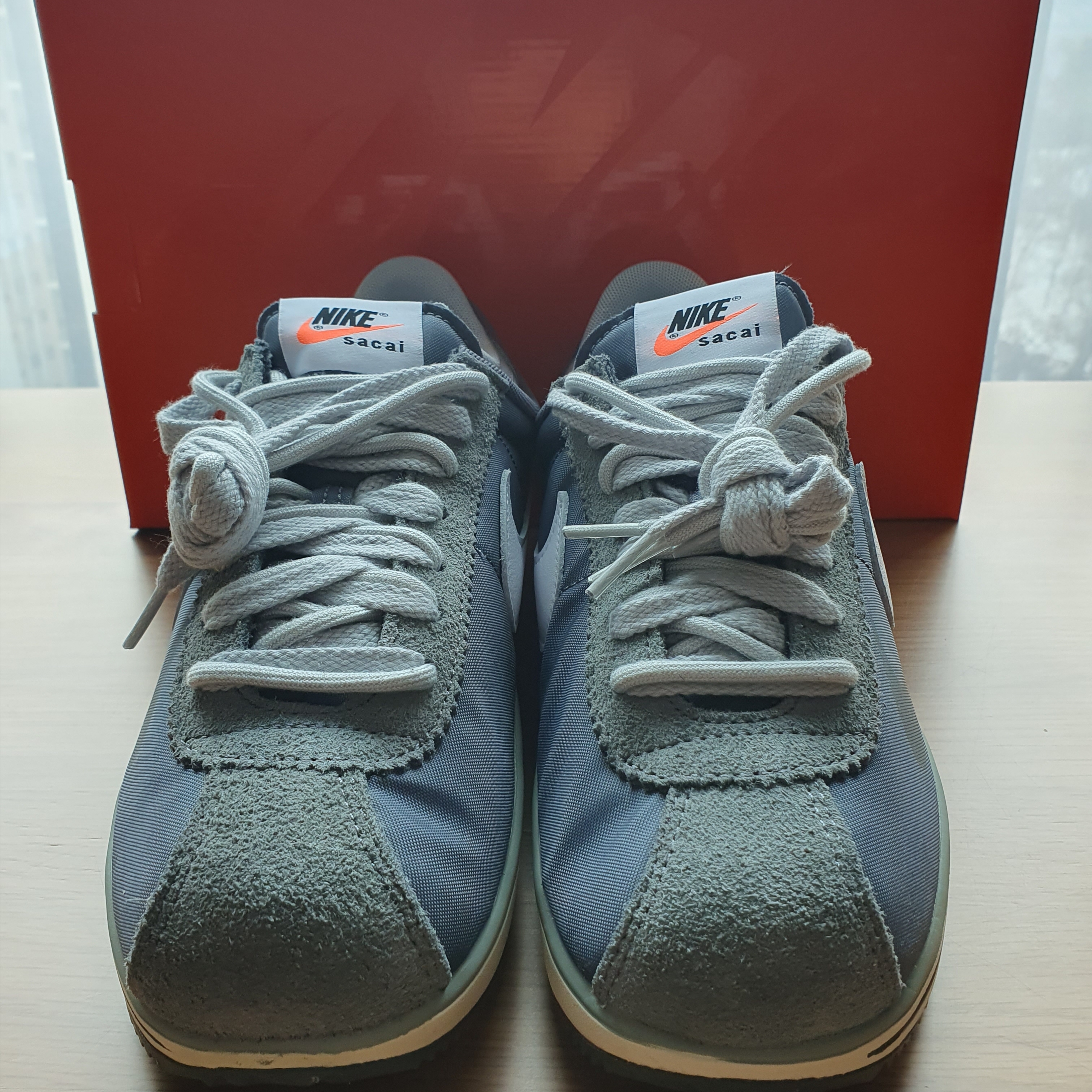 Nike x Sacai Zoom Cortez SP Iron Grey 착용 스타일 - 1