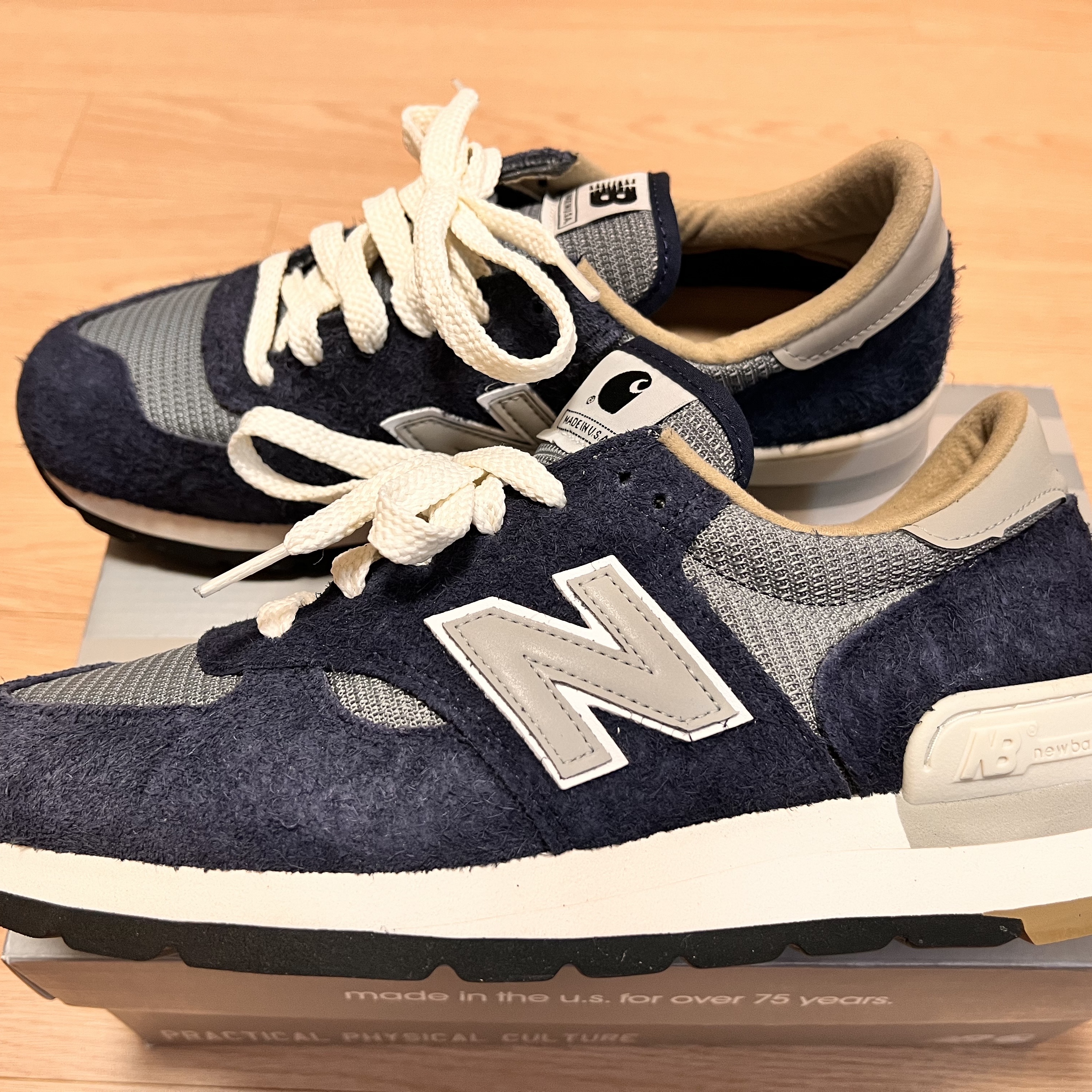 New Balance x Carhartt WIP 990v1 Made in USA Sculpture Center 착용 스타일