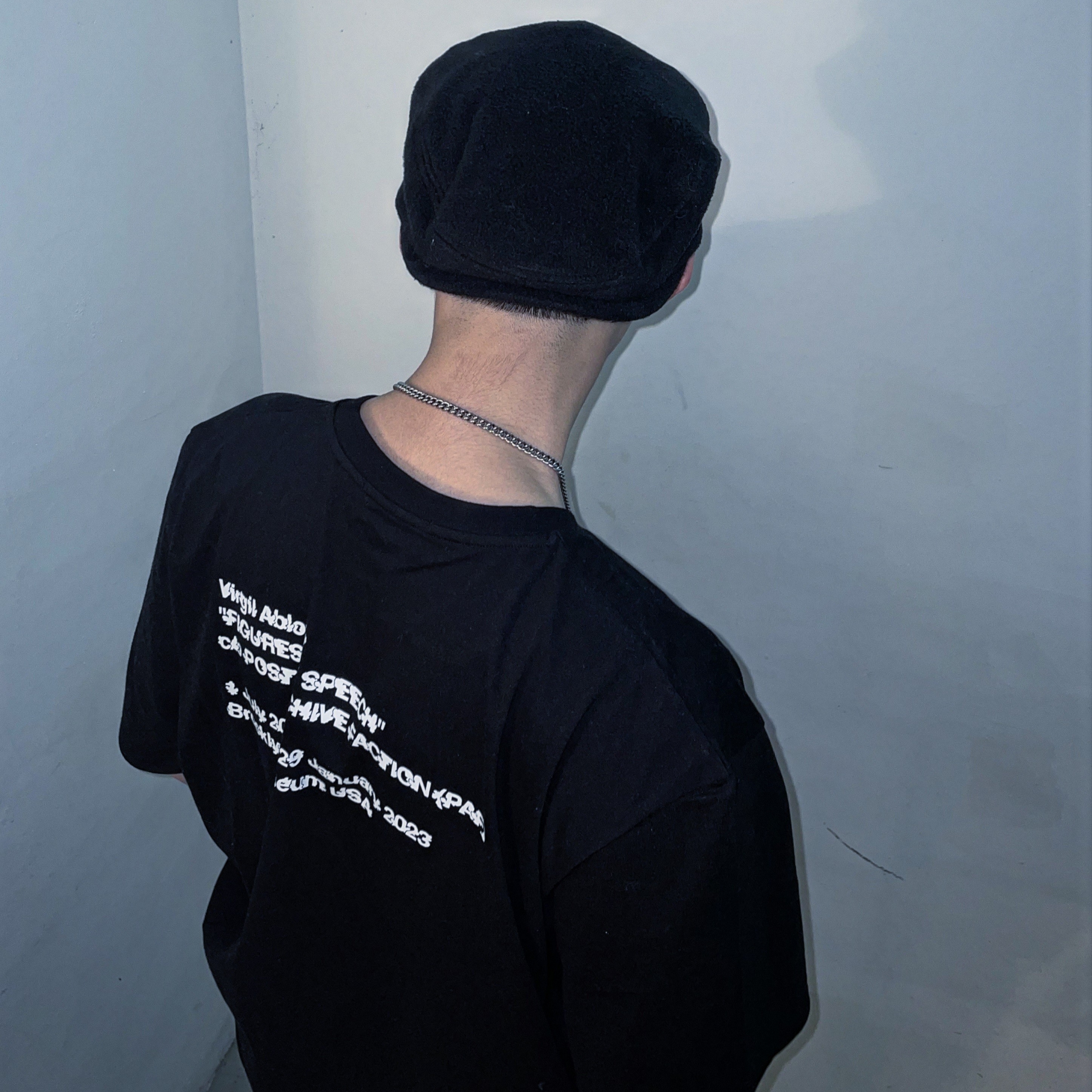 Off-White x Post Archive Faction Figures of Speech T-Shirt Right Black 착용 스타일