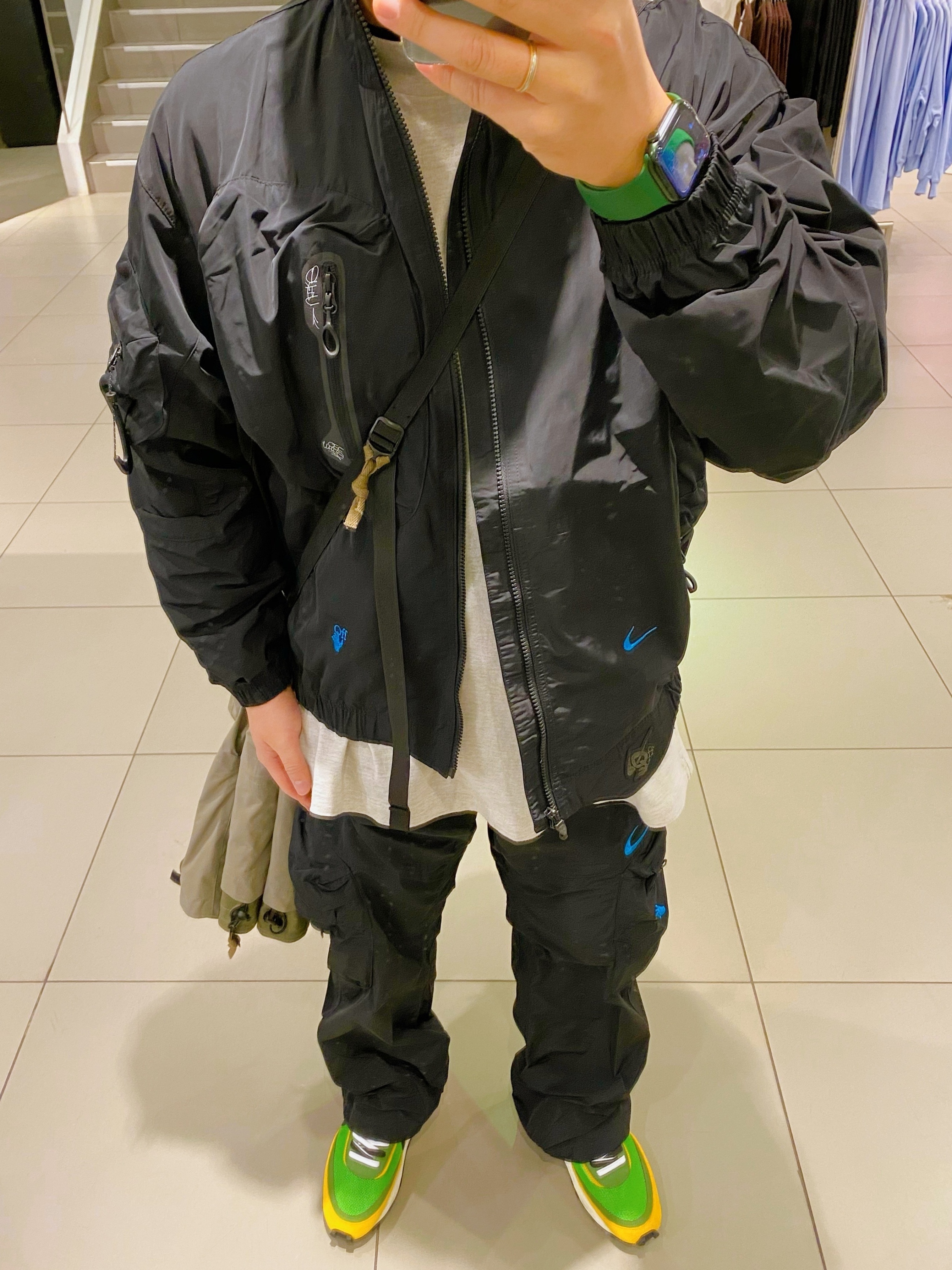 Nike x Off-White NRG Track Suit Black - Asia 착용 스타일