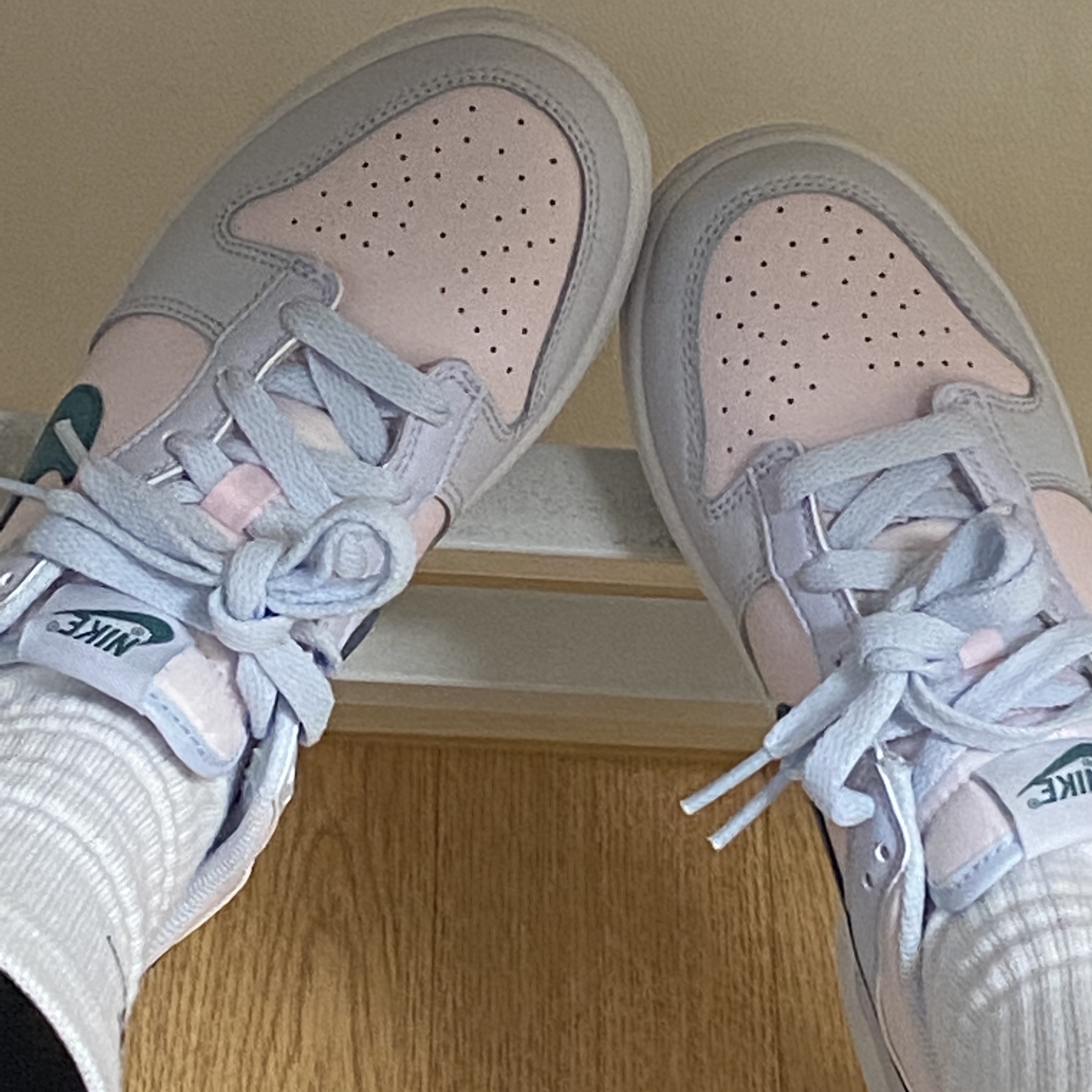 (PS) Nike Dunk Low Football Grey Mineral Teal 착용 스타일