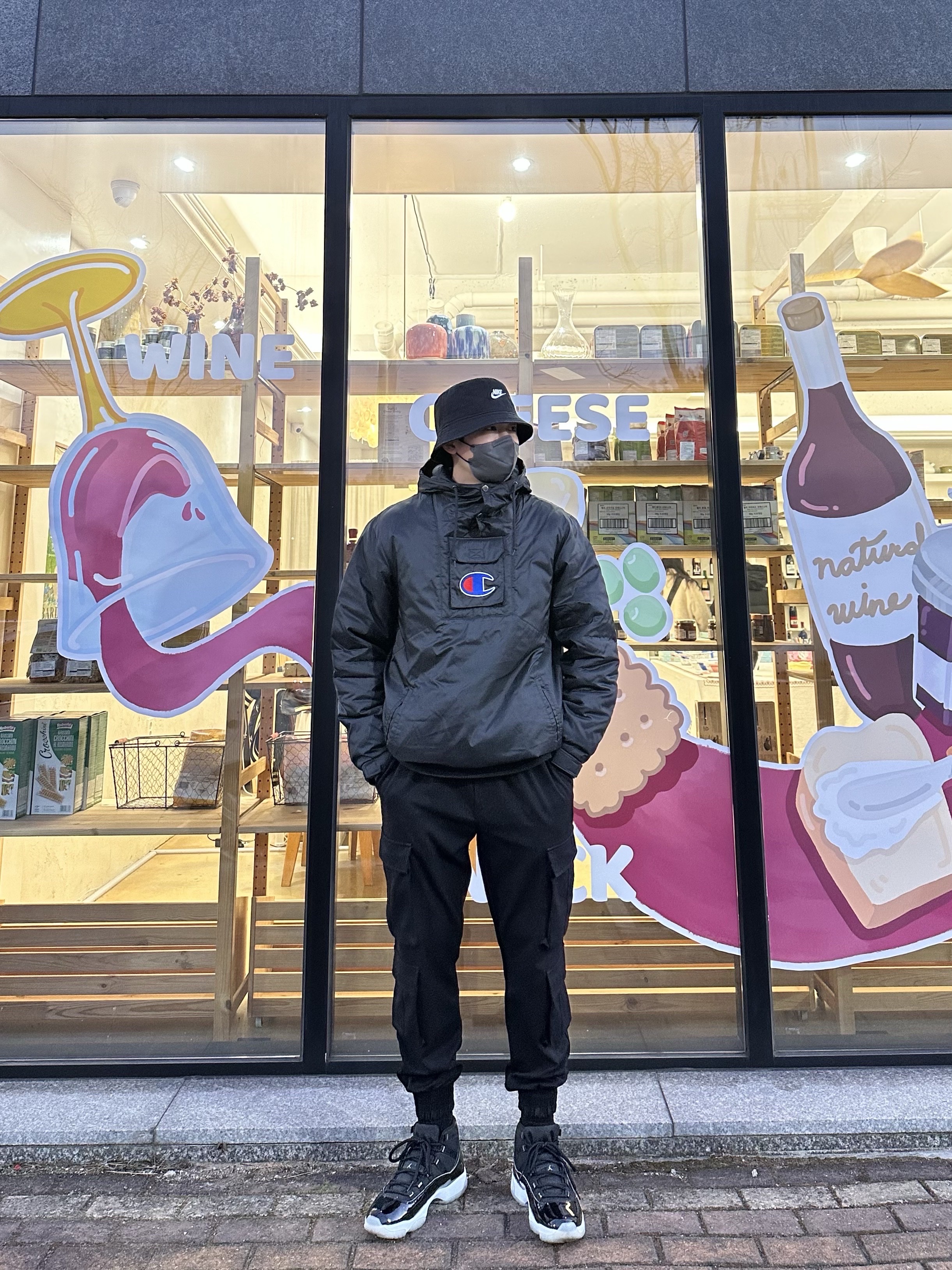 Nike Futura Washed Bucket Hat Black, Jordan 11 Retro Jubilee 착용 스타일 - 2