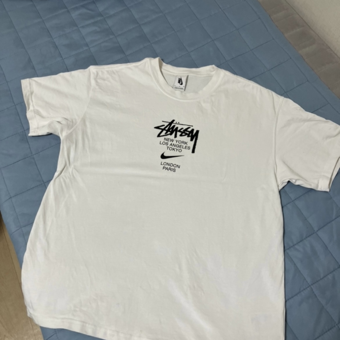 Nike x Stussy WT T-Shirt White - Asia 착용 스타일