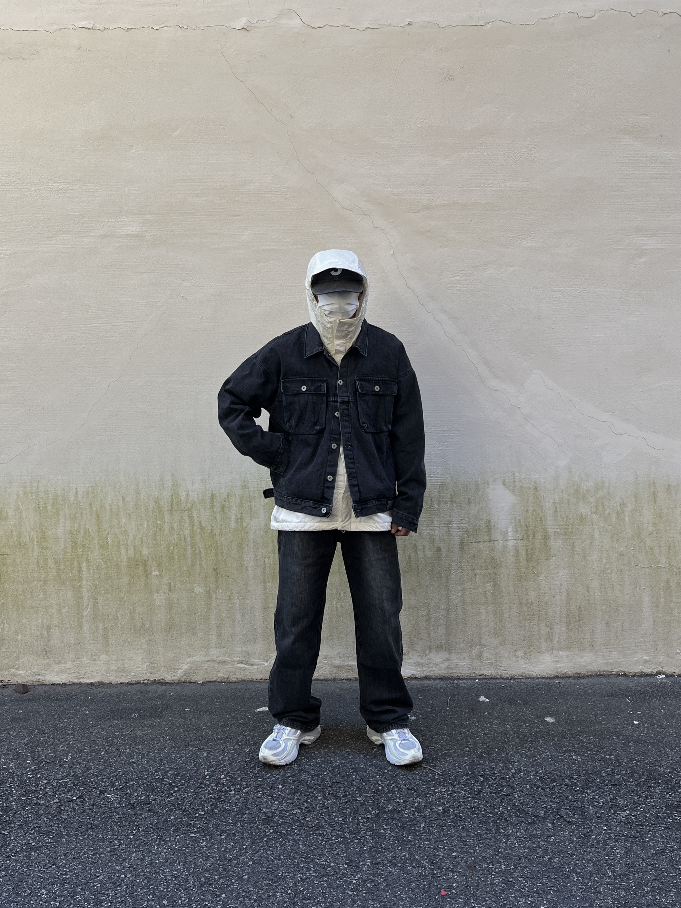 Supreme Pigment Print S Logo 6-Panel Black - 22FW 착용 스타일 - 1