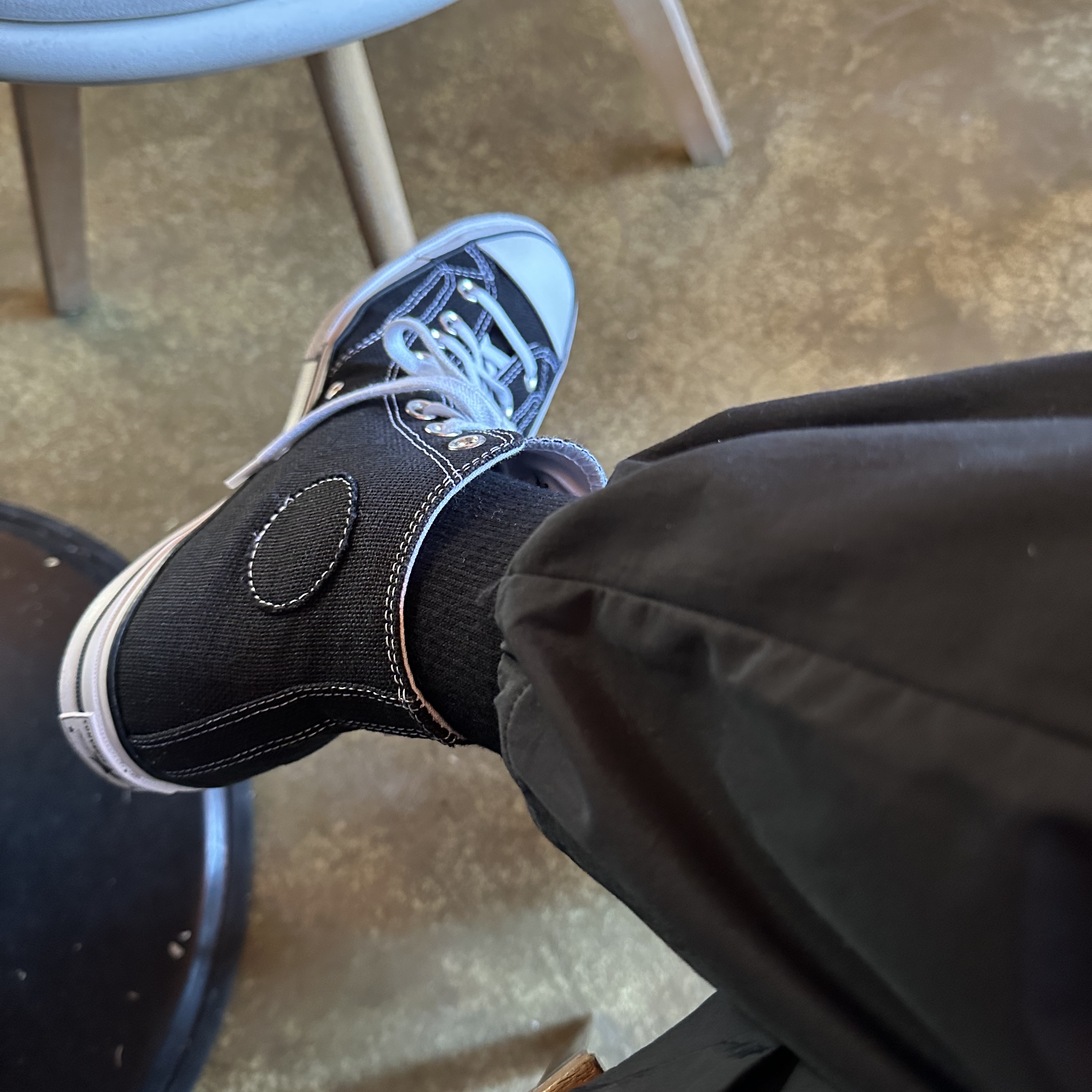 Converse x Stussy Chuck 70 High Black 착용 스타일