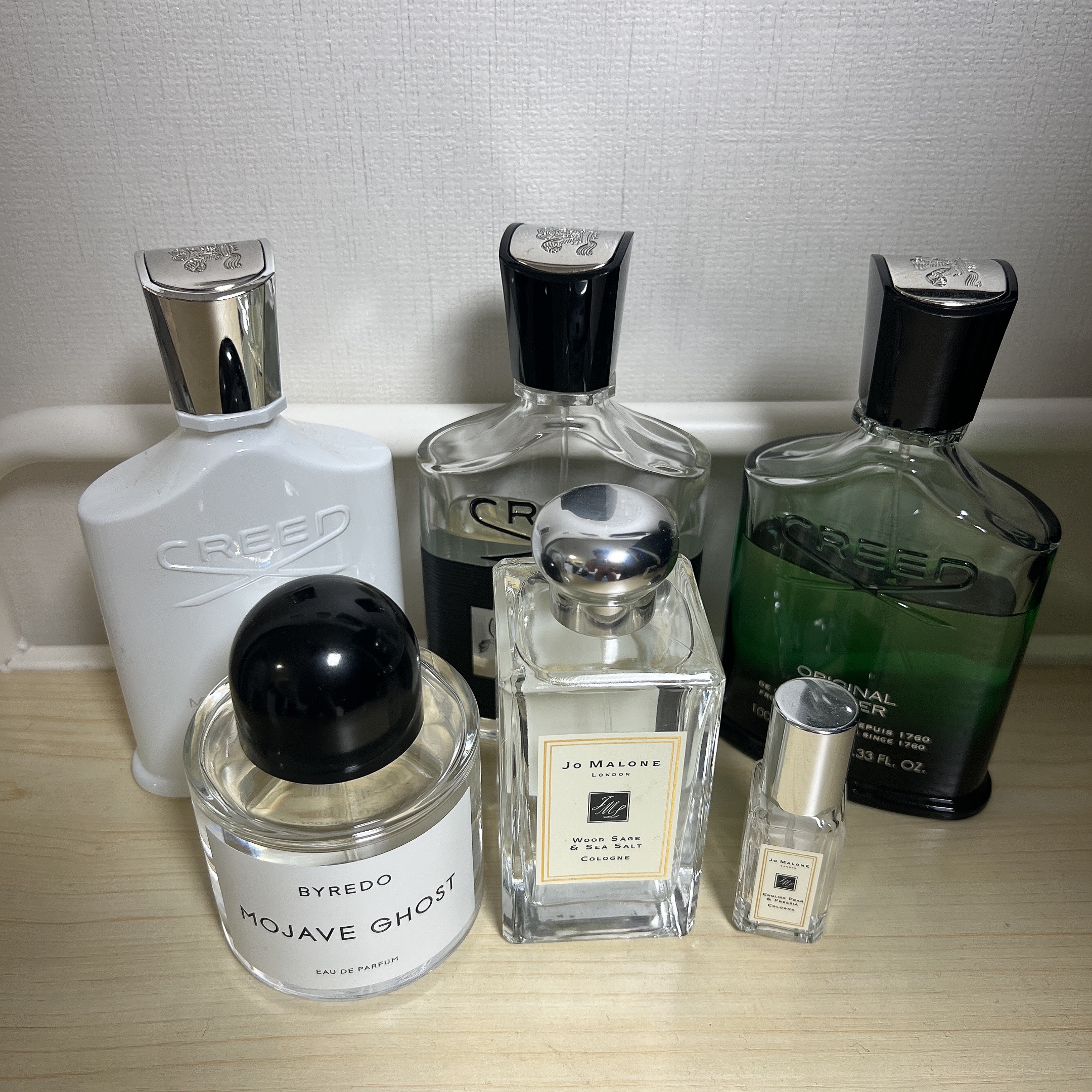 Byredo Mojave Ghost Eau De Parfum 100ml, Creed Aventus Eau De Parfum 100ml 착용 스타일