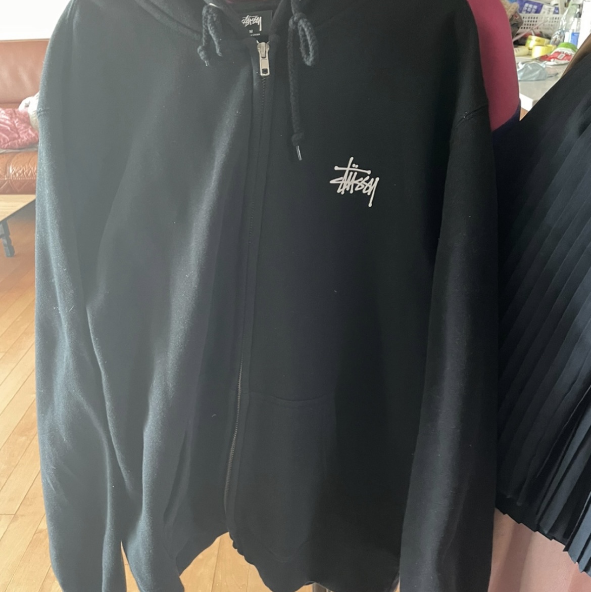 Stussy Basic Stussy Zip Hoodie Black 2022 착용 스타일