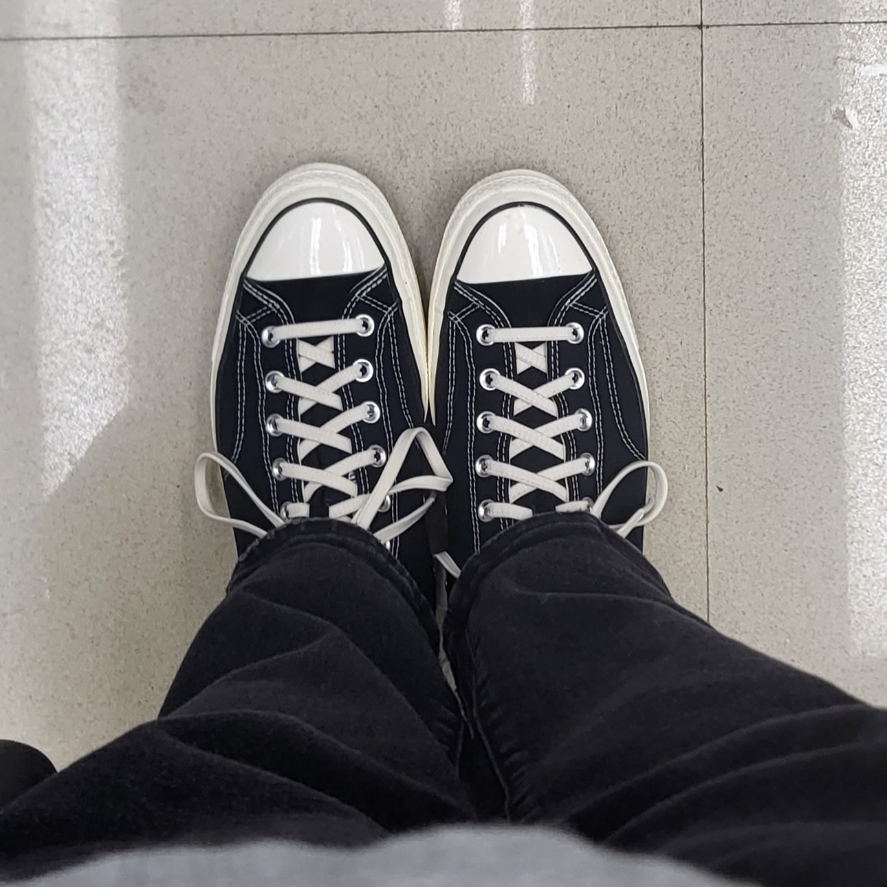 Converse Chuck 70 Hi Black 착용 스타일