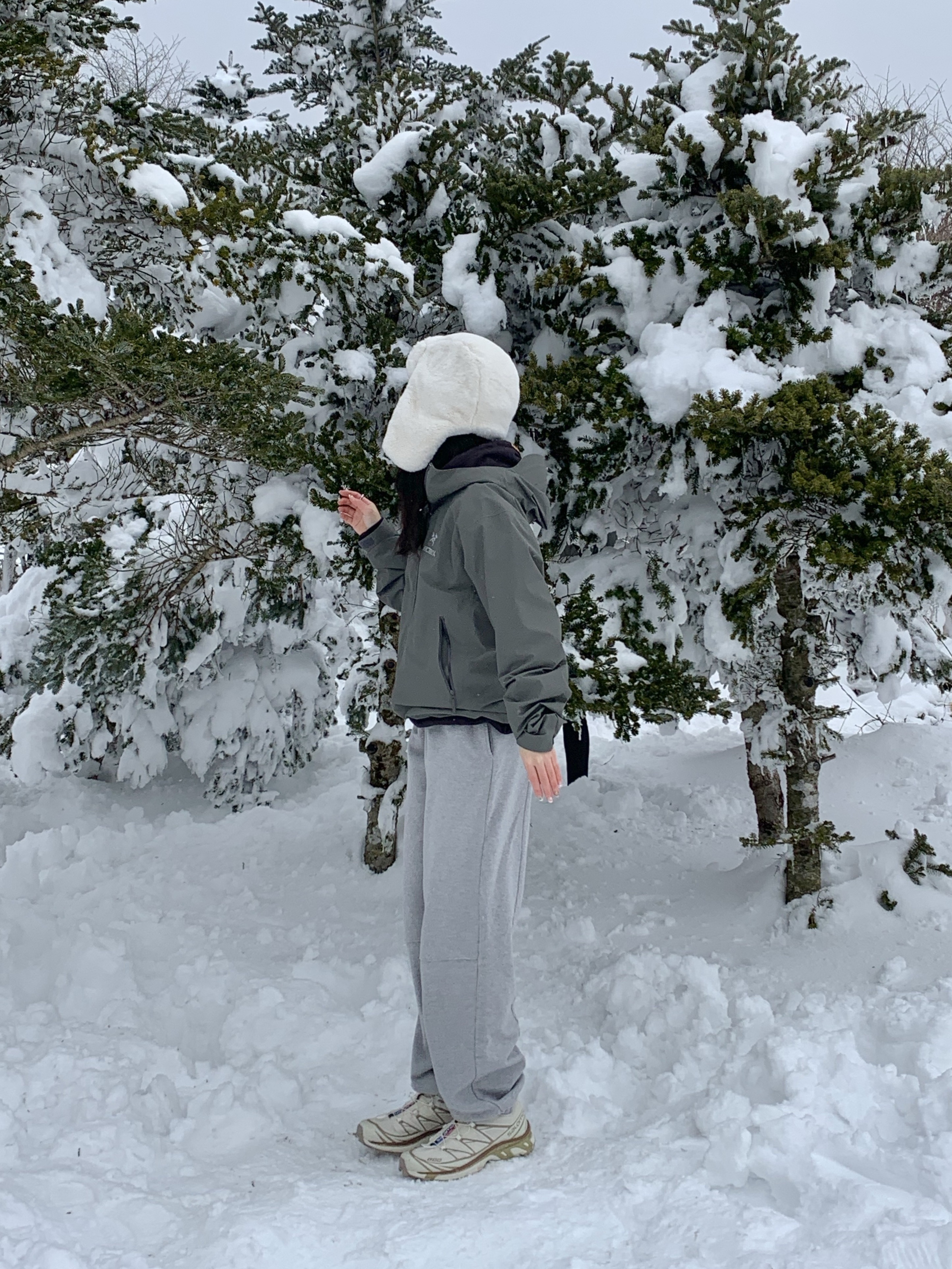 Arc'teryx x Beams Zeta SL Jacket Grey, Salomon XT-6 Turtledove 착용 스타일 - 3