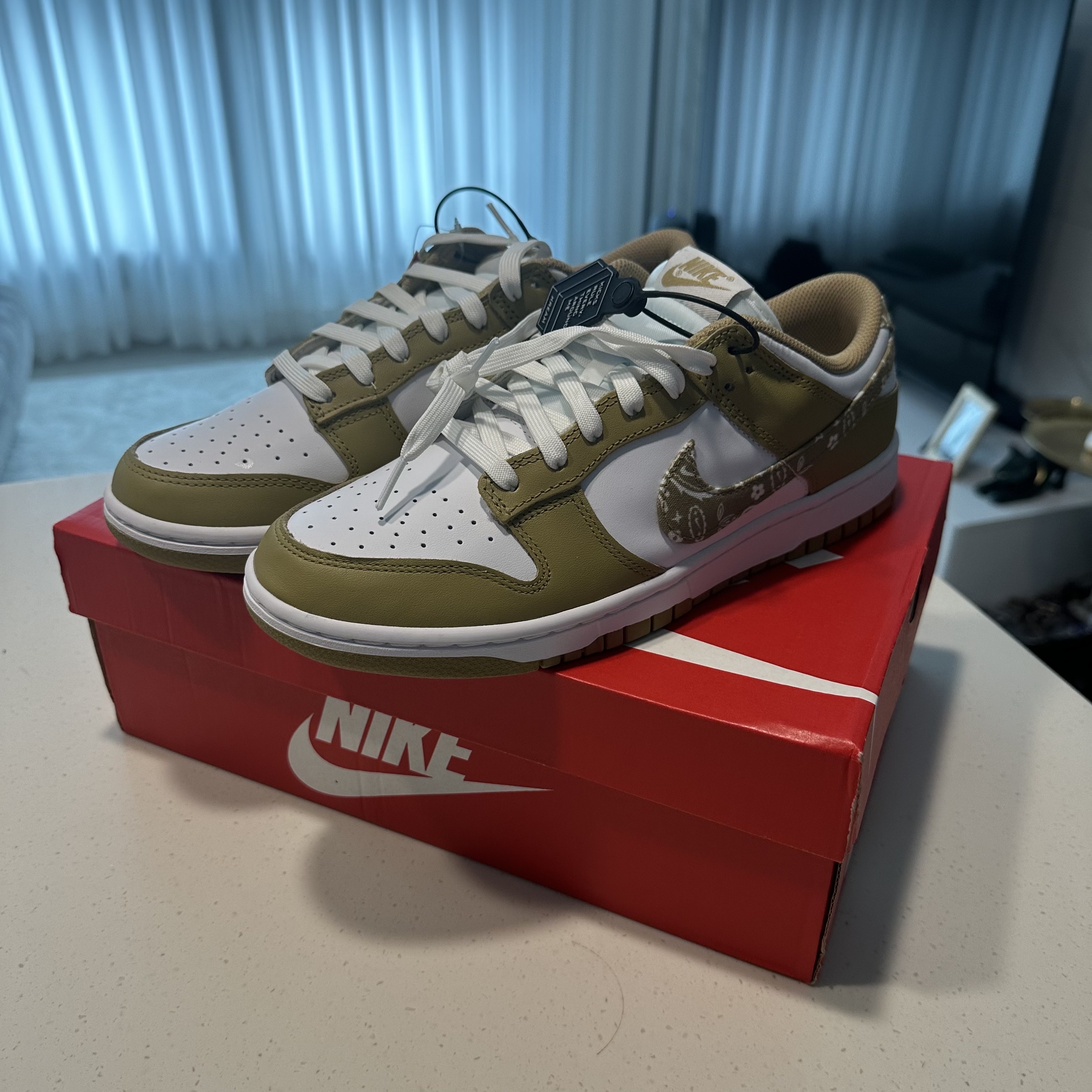 (W) Nike Dunk Low Essential Barley Paisley 착용 스타일